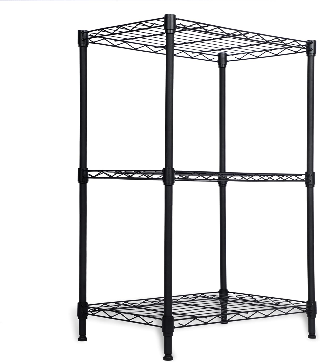 Whitmor 3-Wire Shelving Unit, Metal Storage Shelves, Easy Assembly Home Organizer for Pantry, Kitchen, Garage, Plant