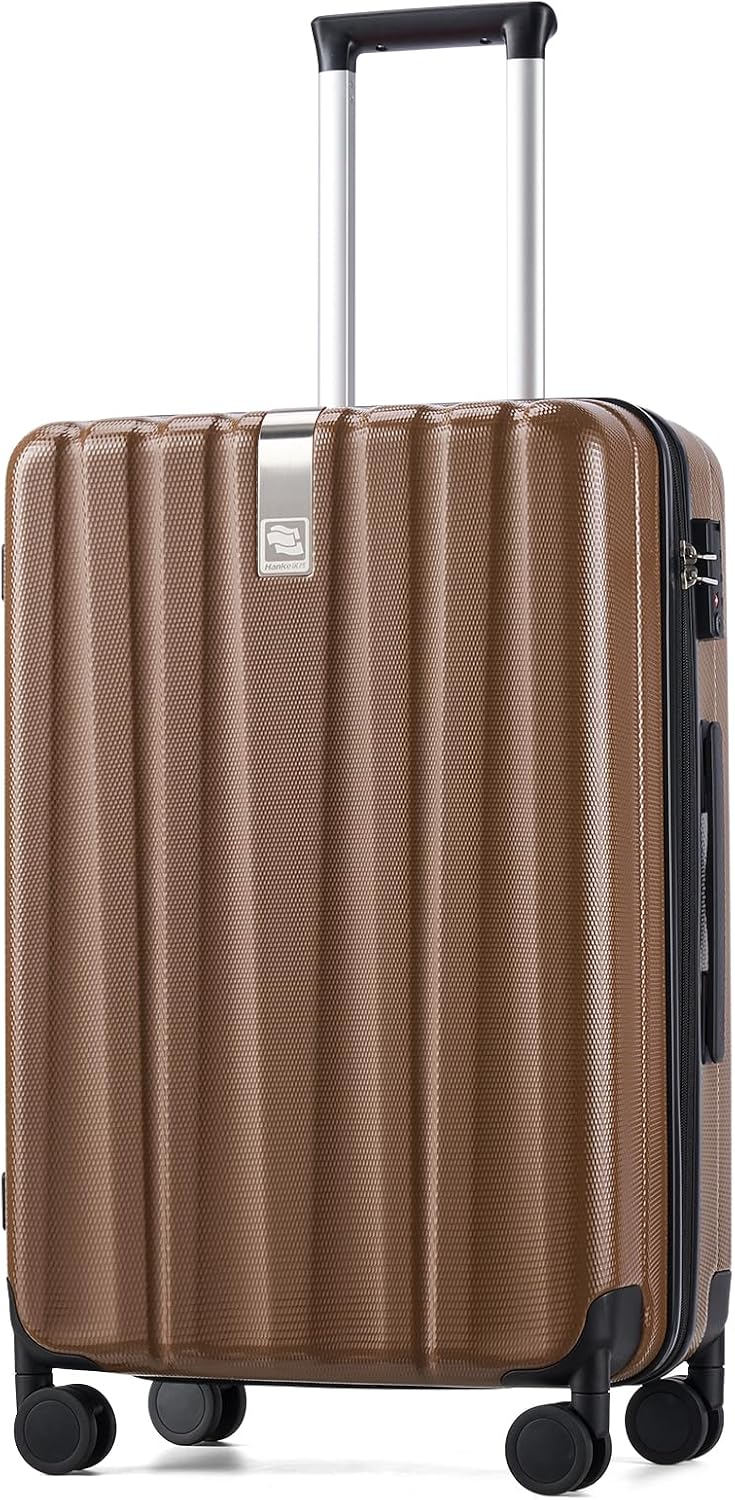 Hanke Luggage Sets 2 piece Carry On Luggage with Wheels PC Hard Shell Suitcases Lightweight Checked Travel Luggage Large Travel Suitcase Woman Men