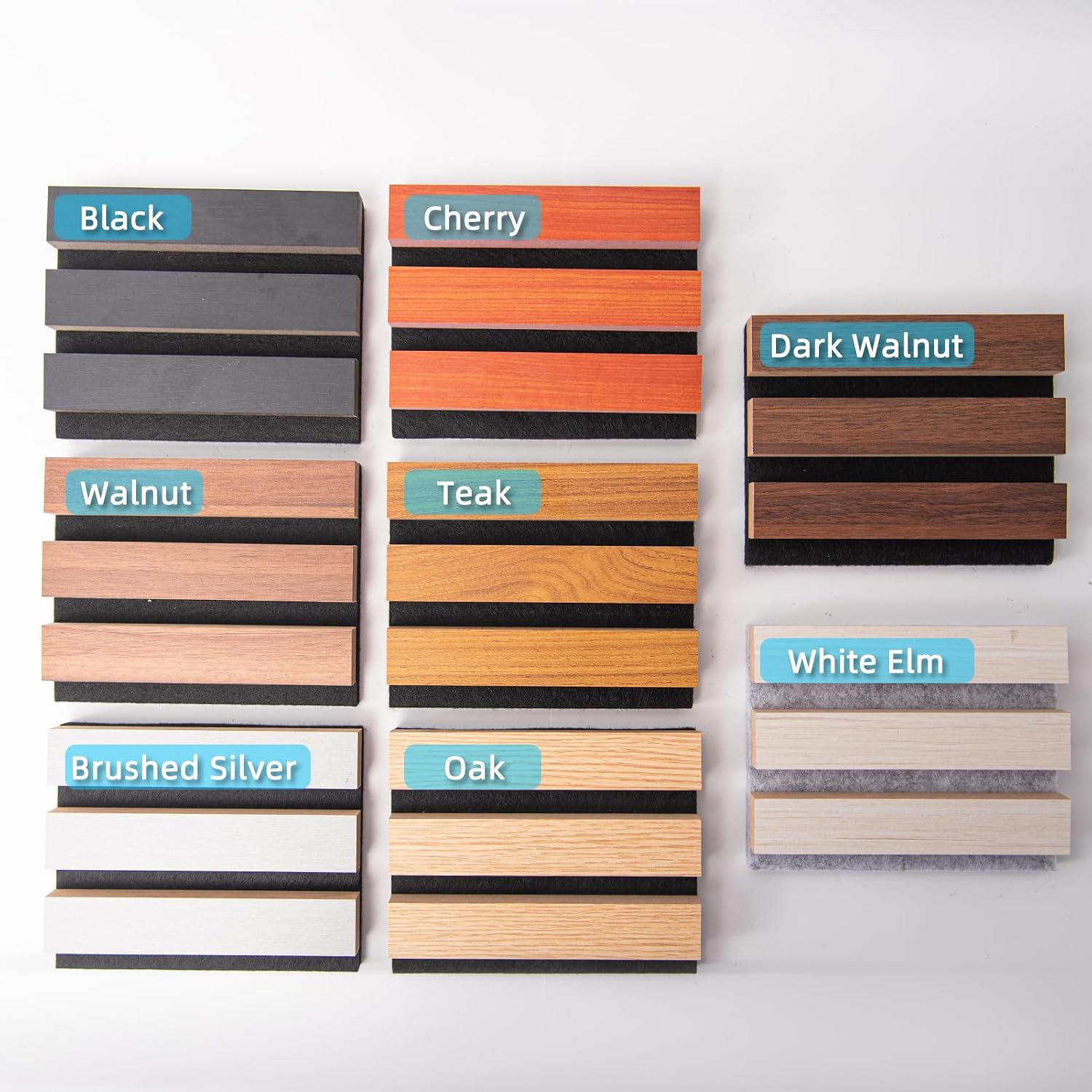 Art3d 6-Piece Wood Slat Acoustic Panels for Stylish Decor and Noise Reduction, 3D Textured Panel for Ceiling and Wall, Walnut
