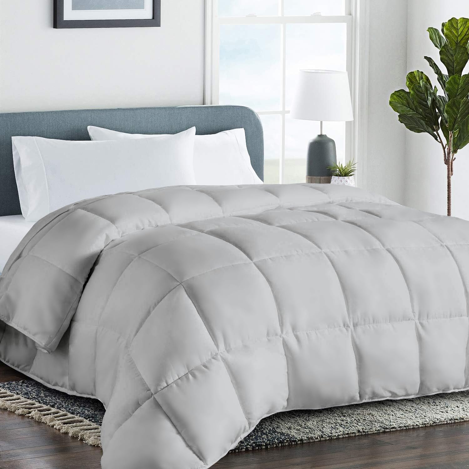 COHOME Oversized King Cooling Comforter - Down Alternative Duvet Insert, All-Season Quilted Comforter, Luxury Hotel Breathable Soft Blanket