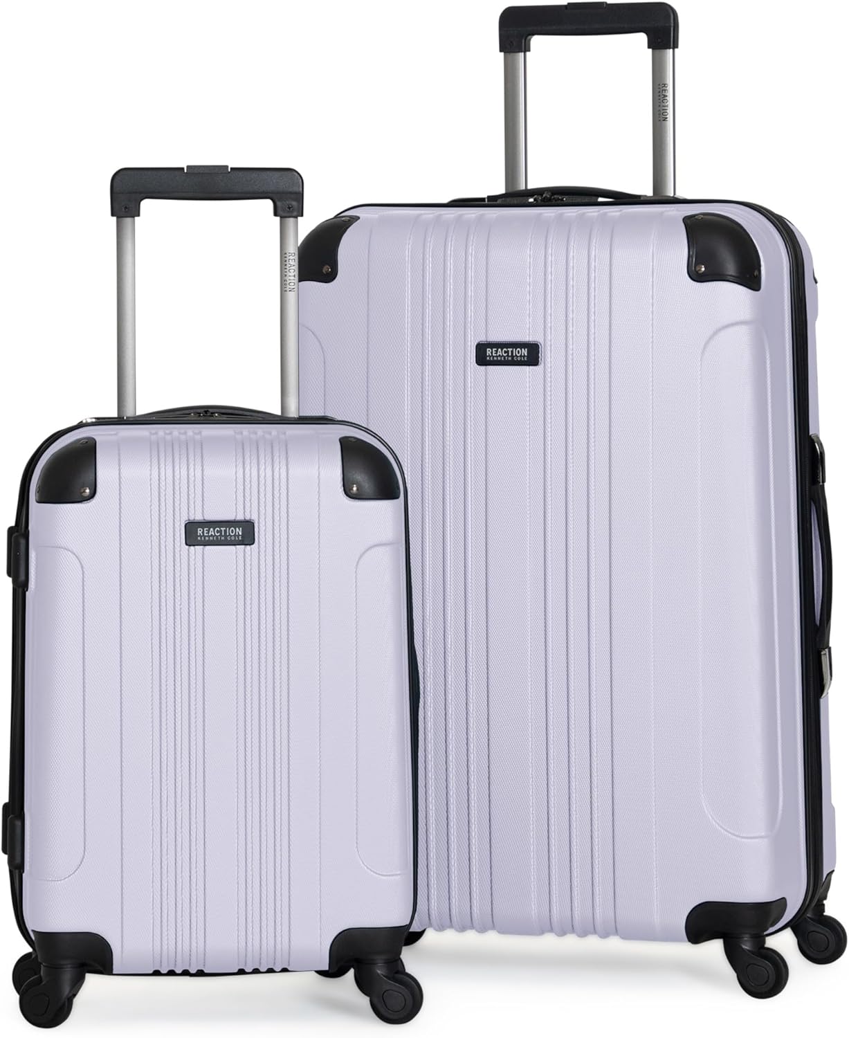 Kenneth Cole REACTION Out of Bounds Lightweight Hardshell 4-Wheel Spinner Luggage, Charcoal, 24-Inch Checked