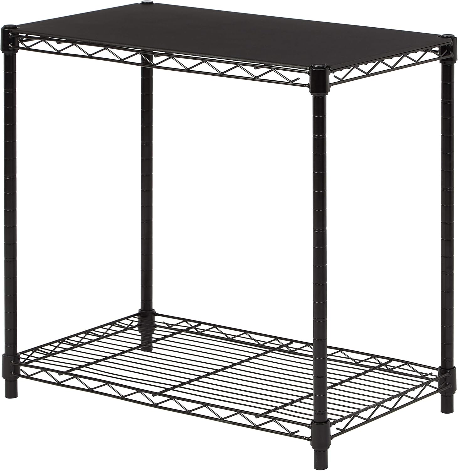 Amazon Basics 5-Shelf Adjustable, Heavy Duty Storage Shelving Unit on 4" Wheel Casters, Easy to Move Portable Wire Shelving
