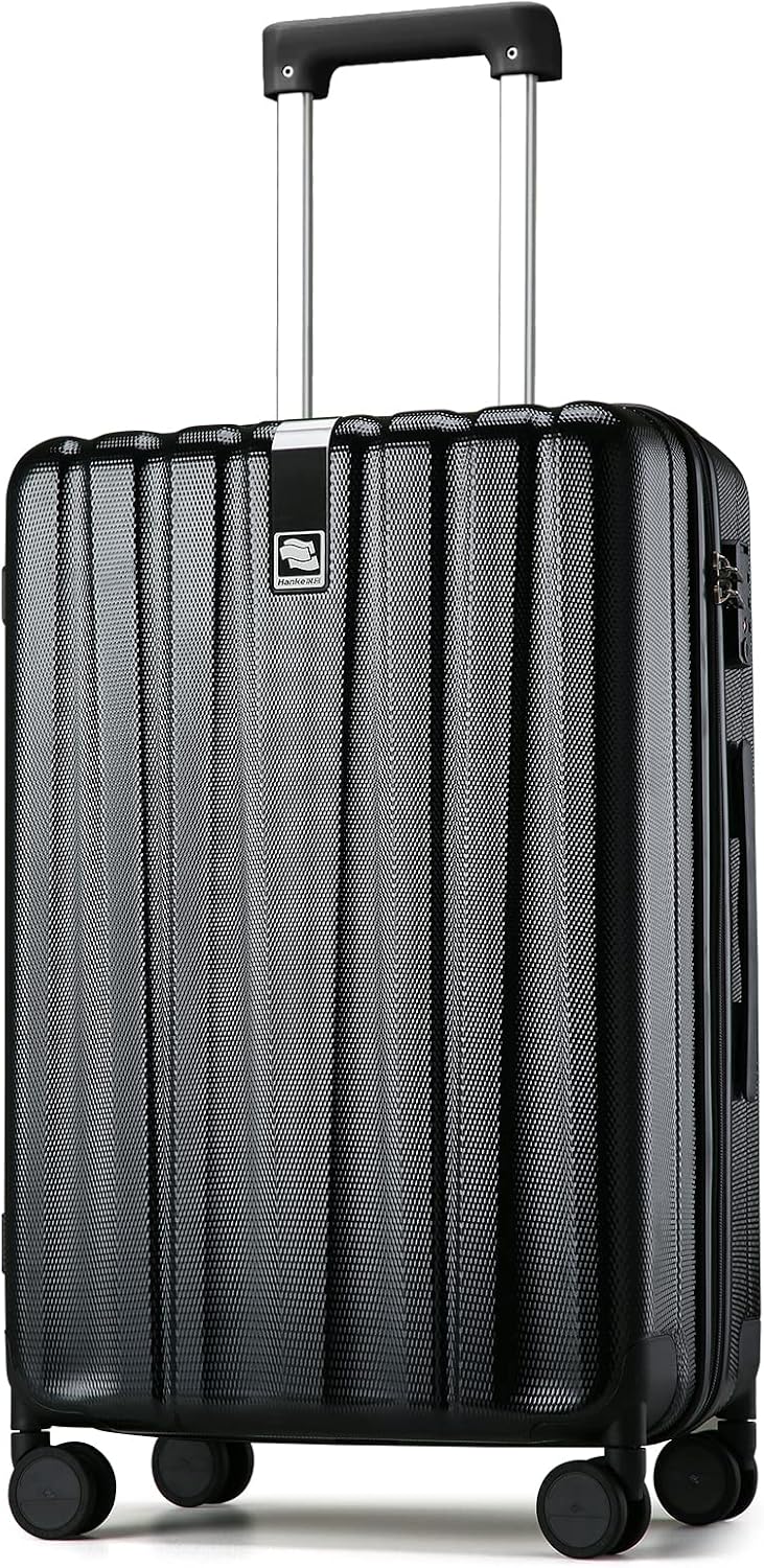 Hanke Luggage Sets 2 piece Carry On Luggage with Wheels PC Hard Shell Suitcases Lightweight Checked Travel Luggage Large Travel Suitcase Woman Men