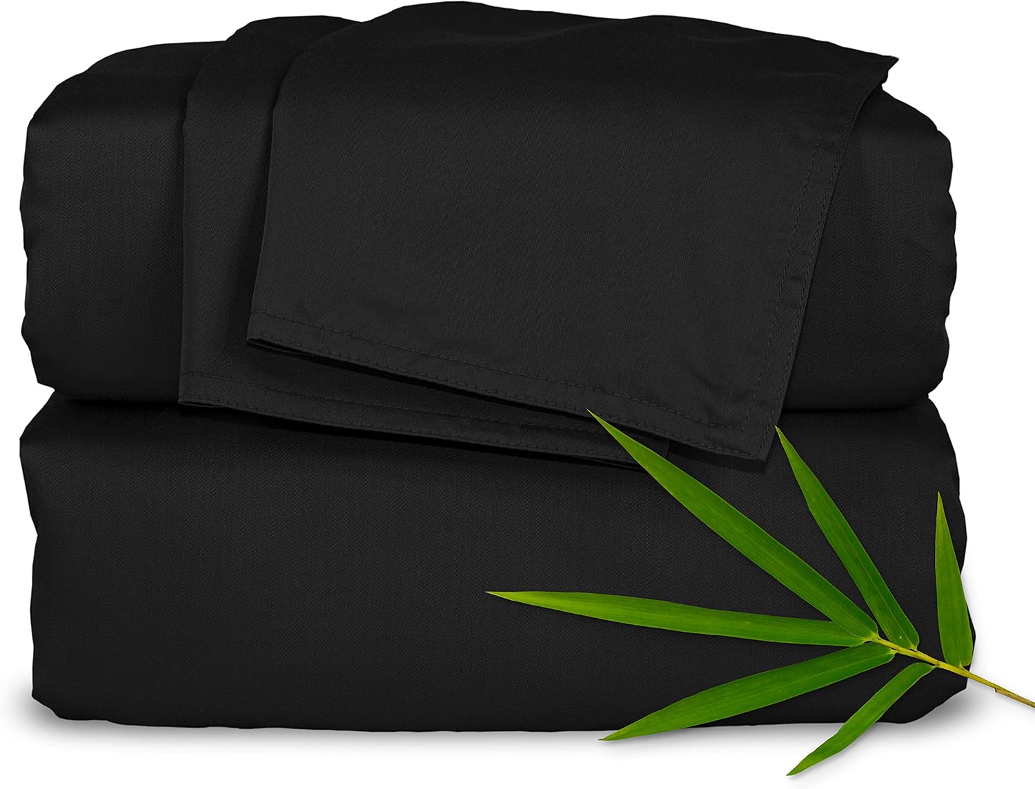 Pure Bamboo King Sheets, Genuine 100% Organic Viscose Derived from Bamboo Bed Sheet Set, Luxuriously Soft and Cooling, Double Stitching