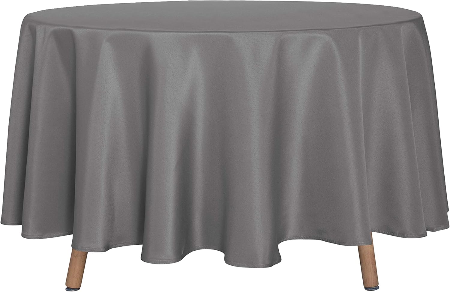 sancua 6 Pack Round Tablecloth 120 Inch White, Stain and Wrinkle Resistant Table Cloth - Washable Polyester Table Cover for Dining Tables