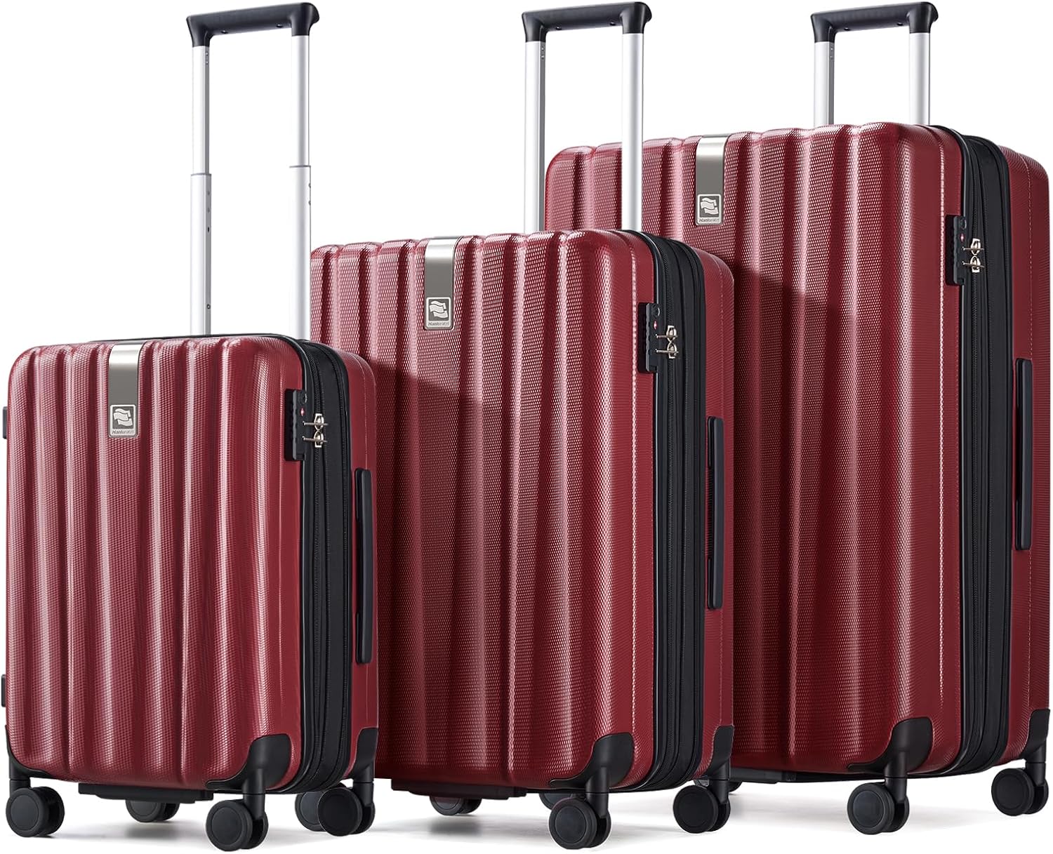 Hanke Luggage Sets 2 piece Carry On Luggage with Wheels PC Hard Shell Suitcases Lightweight Checked Travel Luggage Large Travel Suitcase Woman Men