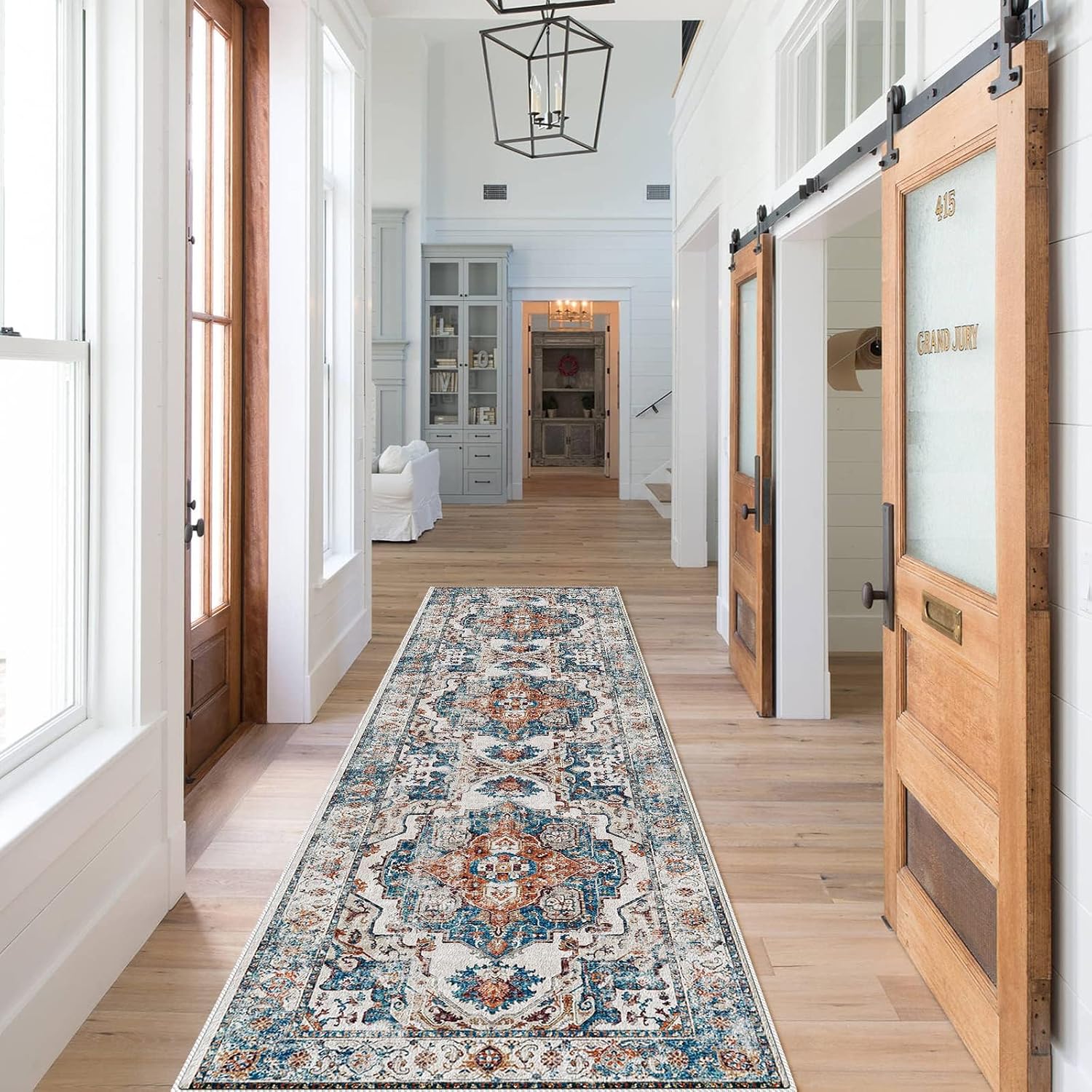 HY HAO YUN LAI Washable Large 9x12 Area Rug: Living Room Oriental Non Slip Soft Rugs Indoor Low Pile Stain Resistant Carpet for Bedroom Dining Room
