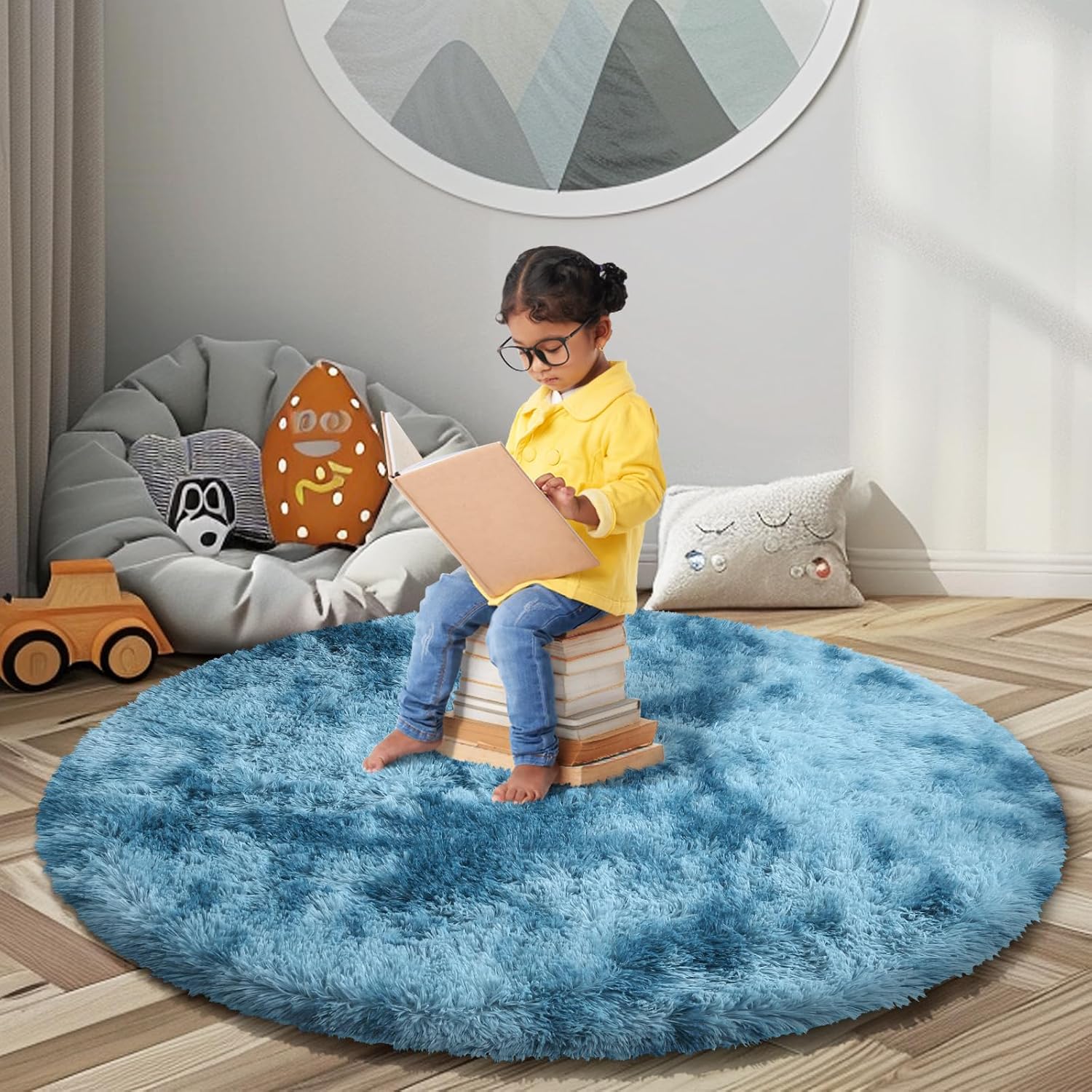 junhejiamei Area Rugs 9x12 Living Room, Large Area Rug Shaggy Carpet Soft Plush Furry Bedside Rug