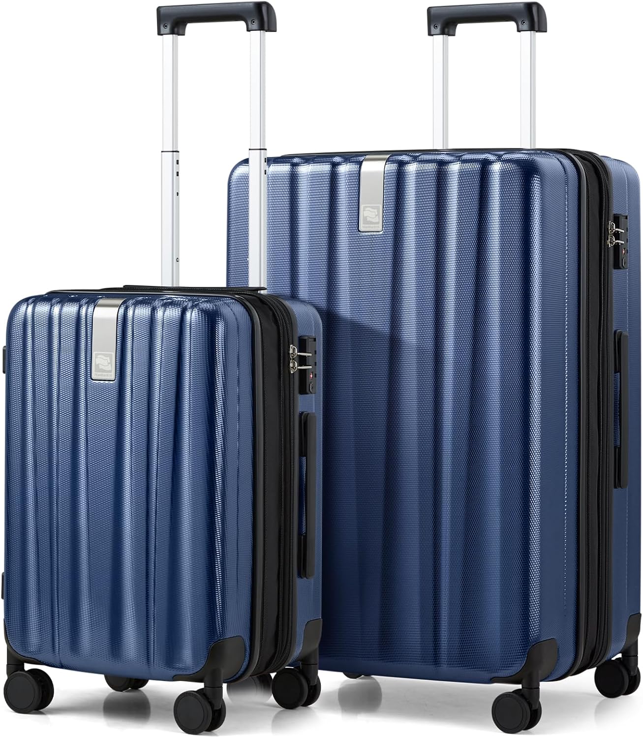Hanke Luggage Sets 2 piece Carry On Luggage with Wheels PC Hard Shell Suitcases Lightweight Checked Travel Luggage Large Travel Suitcase Woman Men
