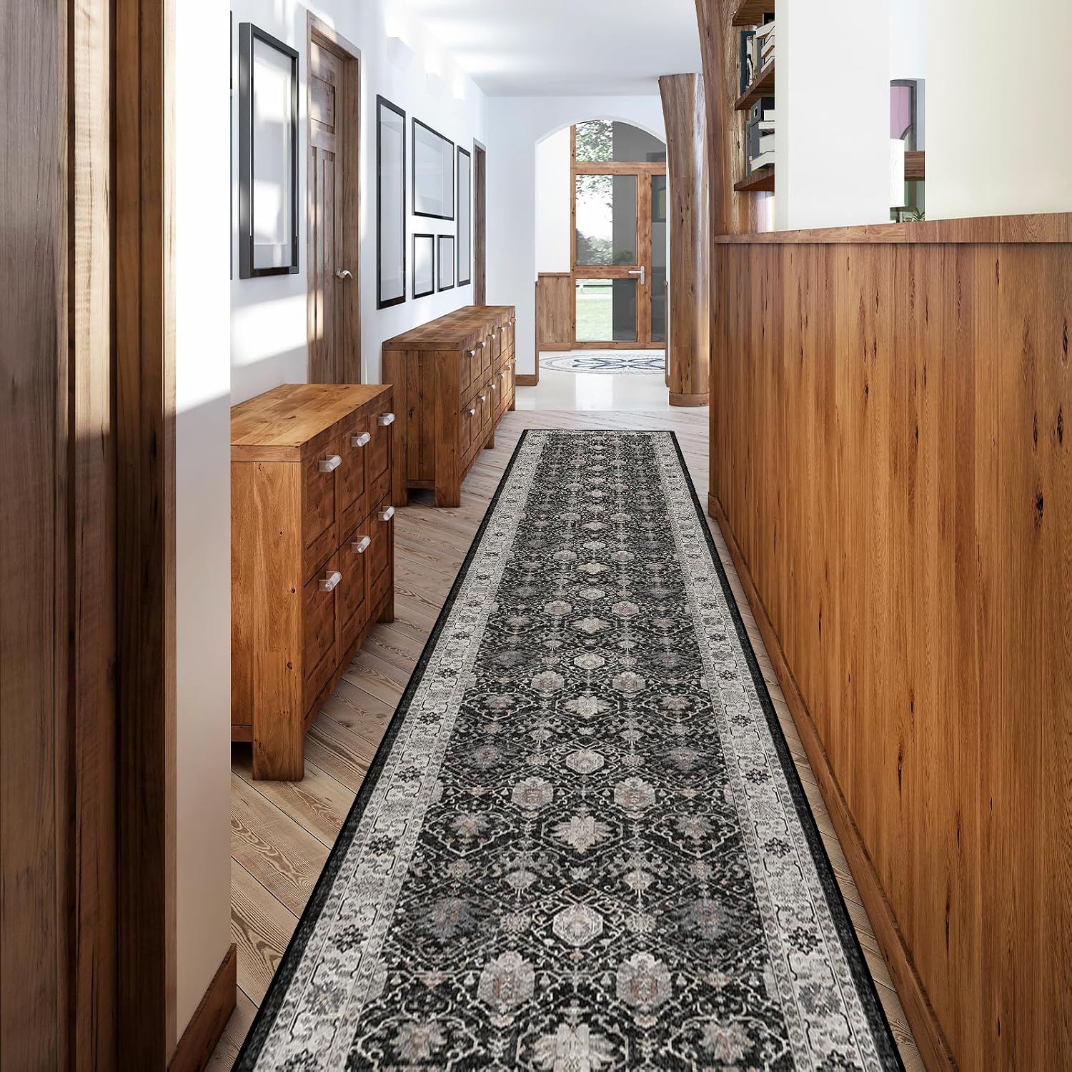 HY HAO YUN LAI Washable Large 9x12 Area Rug: Living Room Oriental Non Slip Soft Rugs Indoor Low Pile Stain Resistant Carpet for Bedroom Dining Room