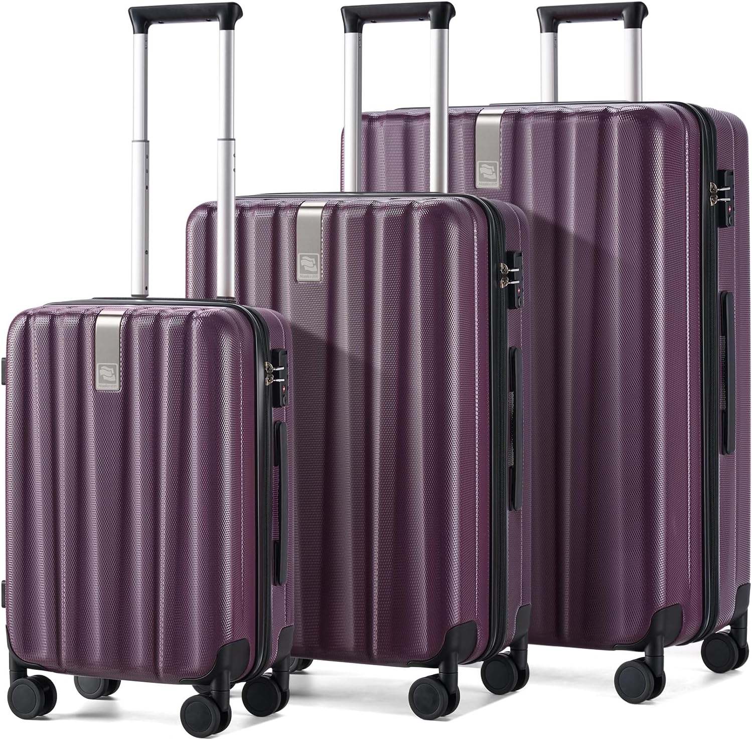 Hanke Luggage Sets 2 piece Carry On Luggage with Wheels PC Hard Shell Suitcases Lightweight Checked Travel Luggage Large Travel Suitcase Woman Men