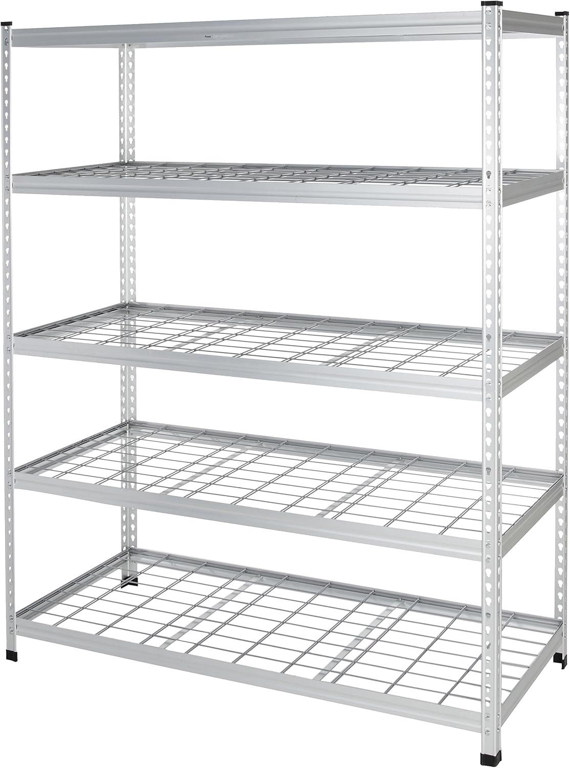 Amazon Basics Heavy Duty 5 Shelf Storage Shelving Unit, High-Grade Aluminum, Shelves, Adjustable Height, 60" x 24" x 78", Silver, Heavy Duty
