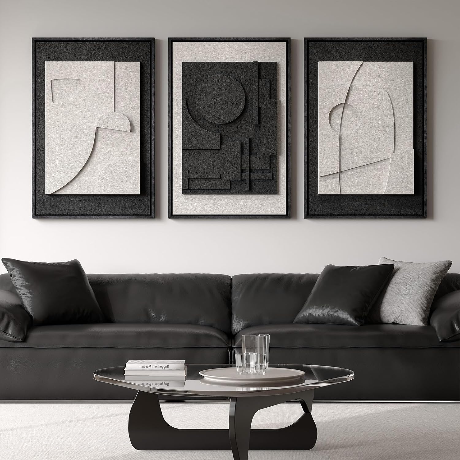 3D Wood Textured Large Neutral Abstract Wall Art, Modern Beige Brown Geometric Paintings Artwork for Walls-Minimalist Wooden Wall Art Decor for Living