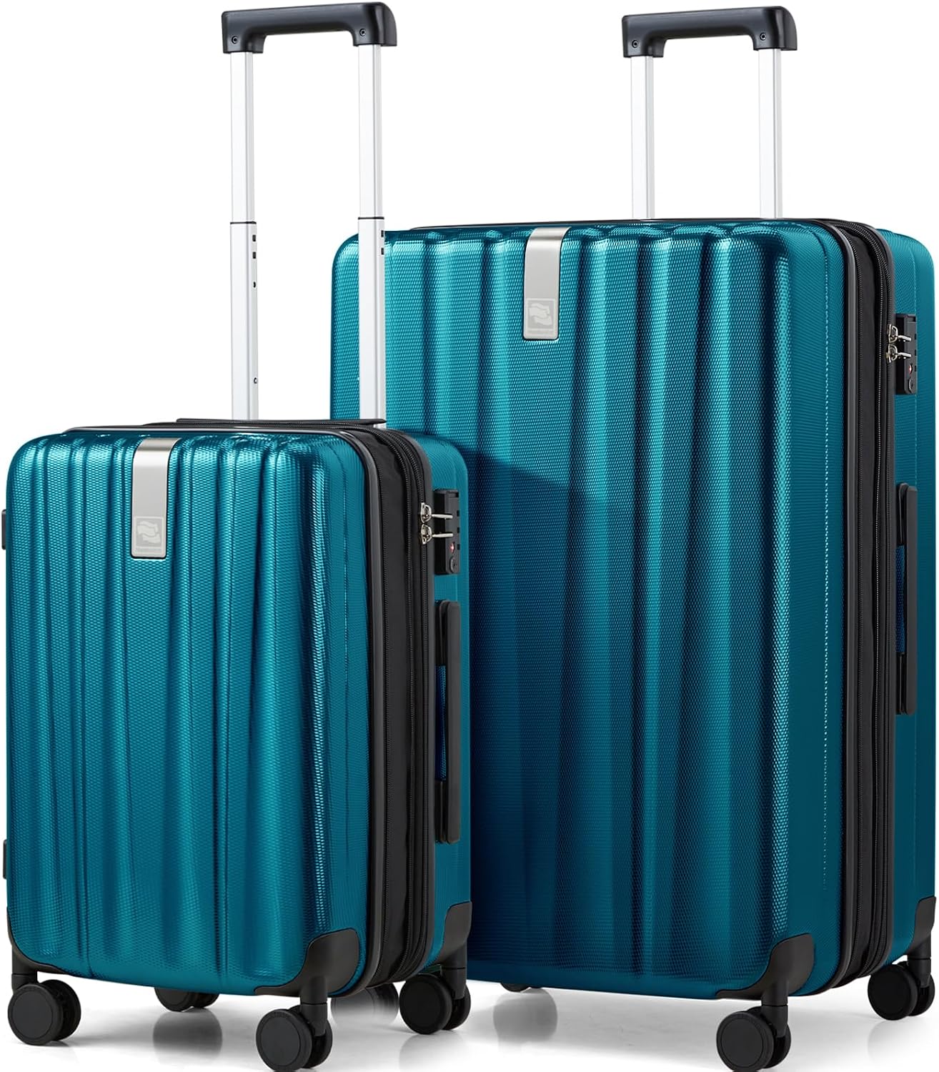 Hanke Luggage Sets 2 piece Carry On Luggage with Wheels PC Hard Shell Suitcases Lightweight Checked Travel Luggage Large Travel Suitcase Woman Men
