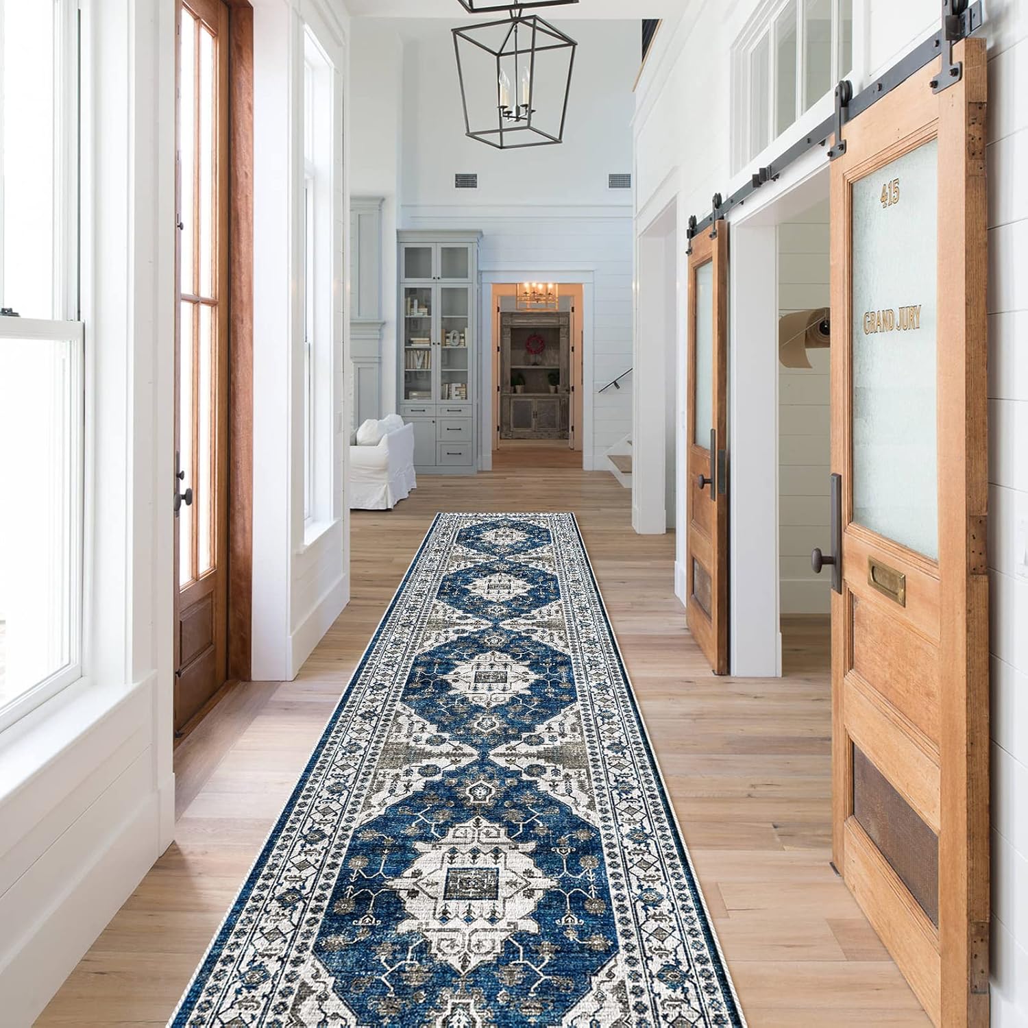 HY HAO YUN LAI Washable Large 9x12 Area Rug: Living Room Oriental Non Slip Soft Rugs Indoor Low Pile Stain Resistant Carpet for Bedroom Dining Room