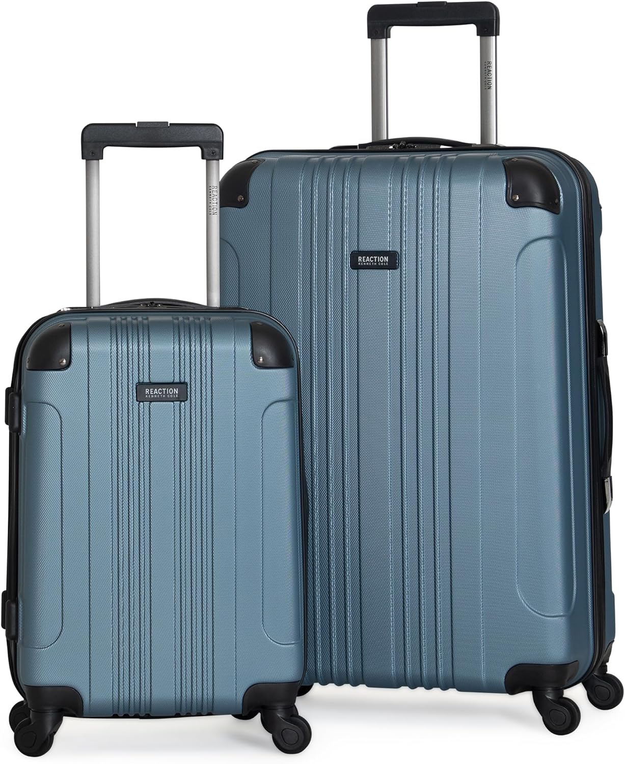 Kenneth Cole REACTION Out of Bounds Lightweight Hardshell 4-Wheel Spinner Luggage, Charcoal, 24-Inch Checked