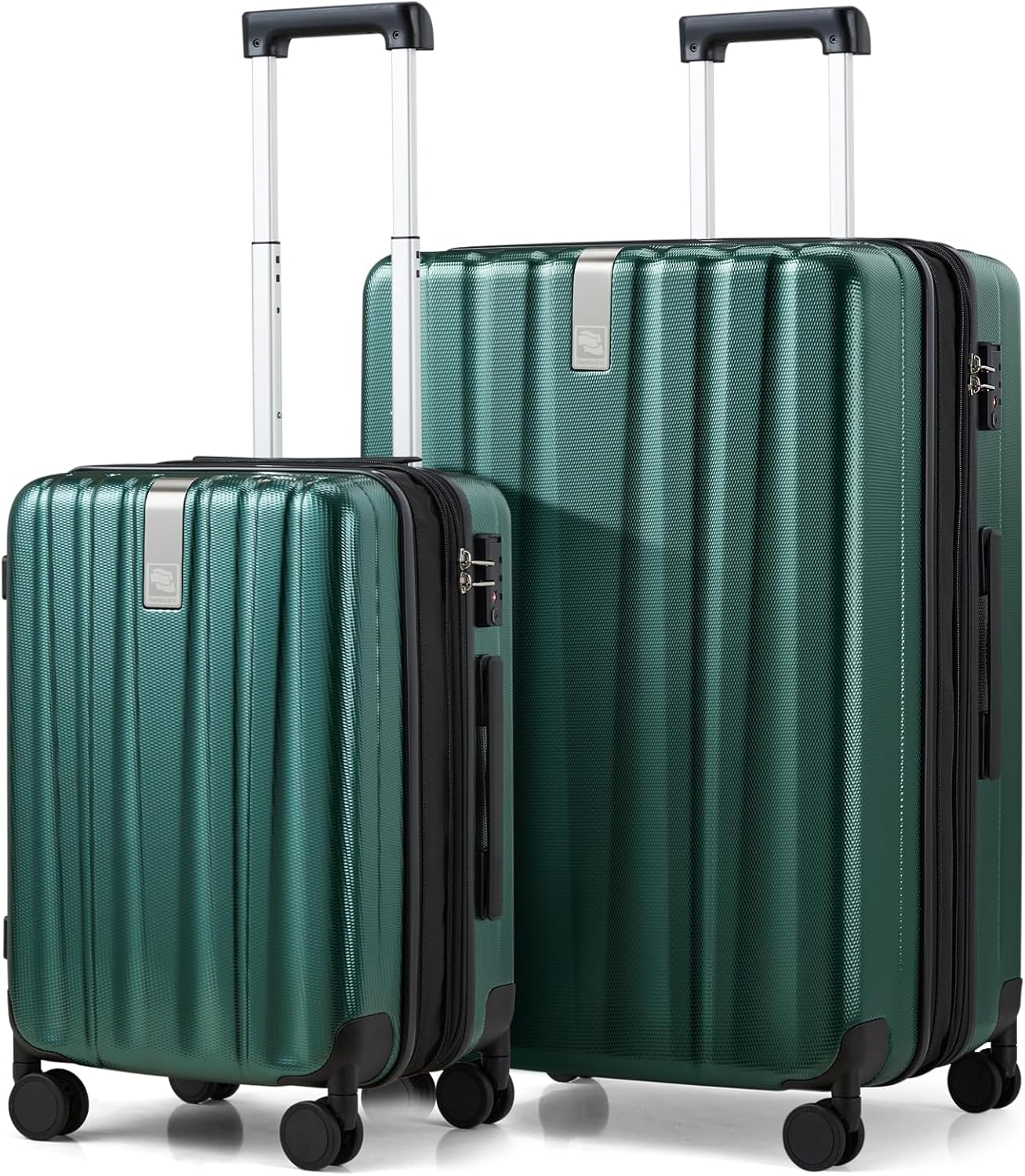 Hanke Luggage Sets 2 piece Carry On Luggage with Wheels PC Hard Shell Suitcases Lightweight Checked Travel Luggage Large Travel Suitcase Woman Men