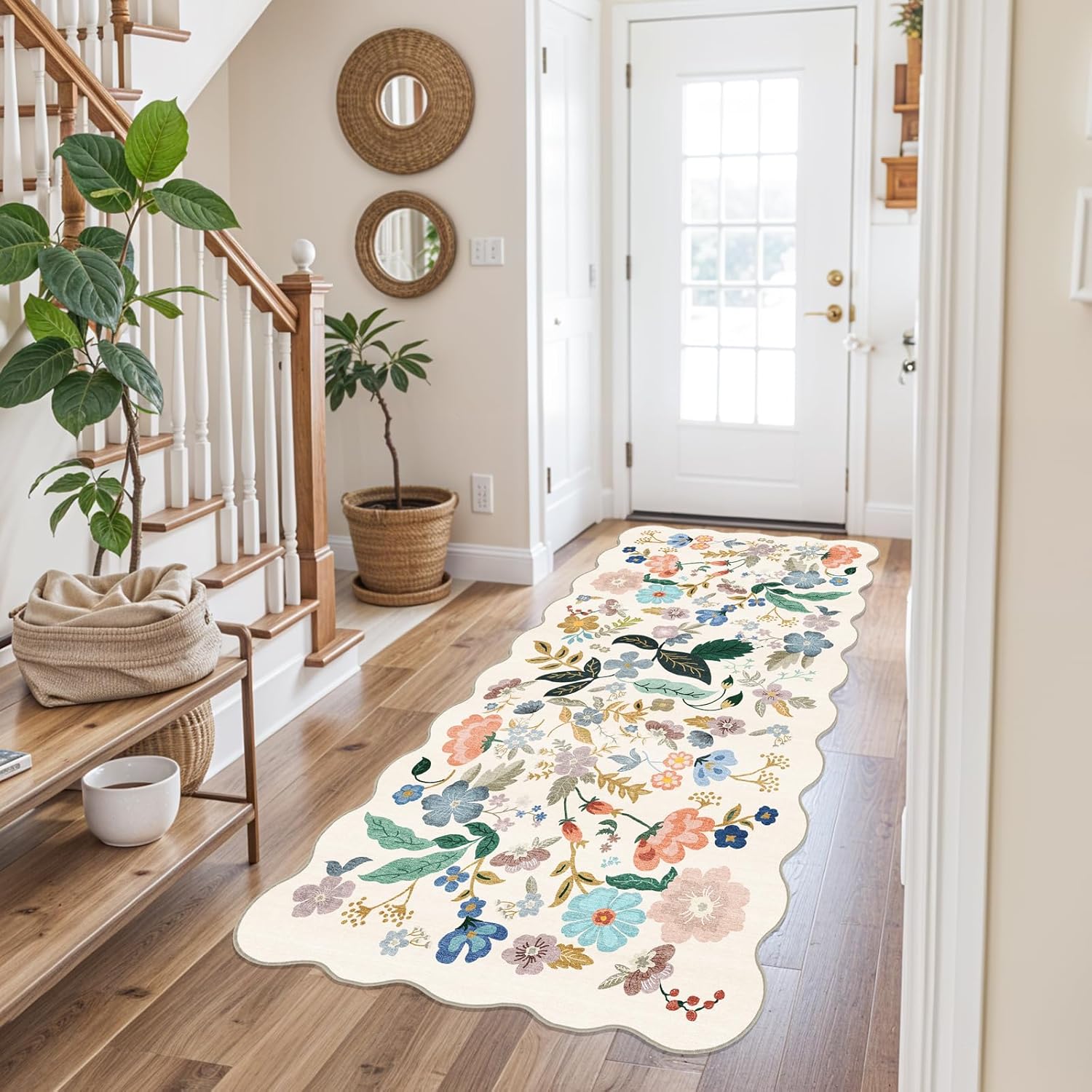 HY HAO YUN LAI Washable Large 9x12 Area Rug: Living Room Oriental Non Slip Soft Rugs Indoor Low Pile Stain Resistant Carpet for Bedroom Dining Room
