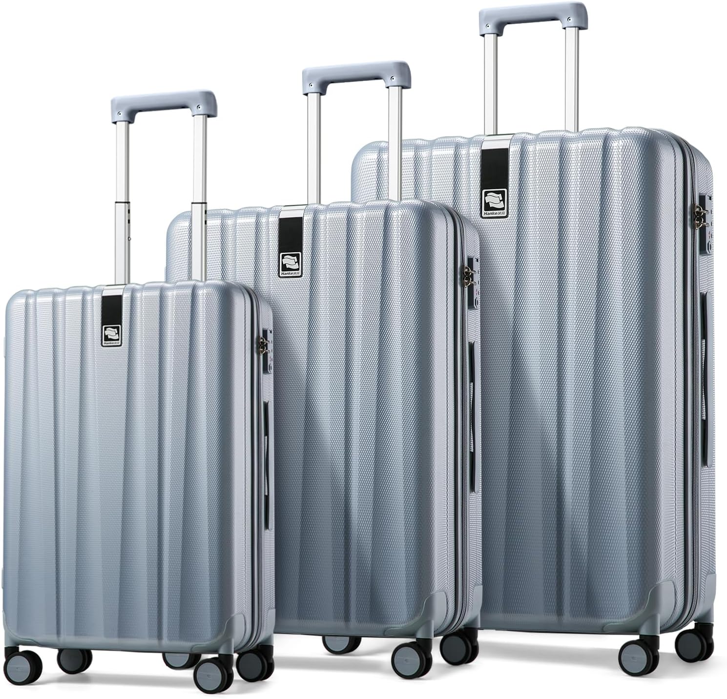 Hanke Luggage Sets 2 piece Carry On Luggage with Wheels PC Hard Shell Suitcases Lightweight Checked Travel Luggage Large Travel Suitcase Woman Men