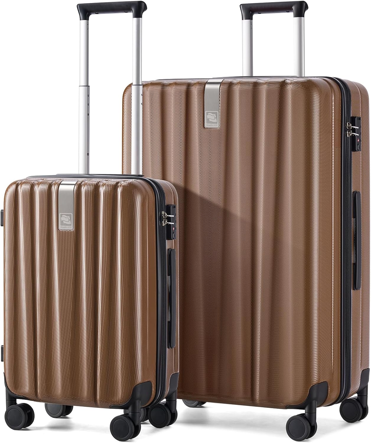 Hanke Luggage Sets 2 piece Carry On Luggage with Wheels PC Hard Shell Suitcases Lightweight Checked Travel Luggage Large Travel Suitcase Woman Men