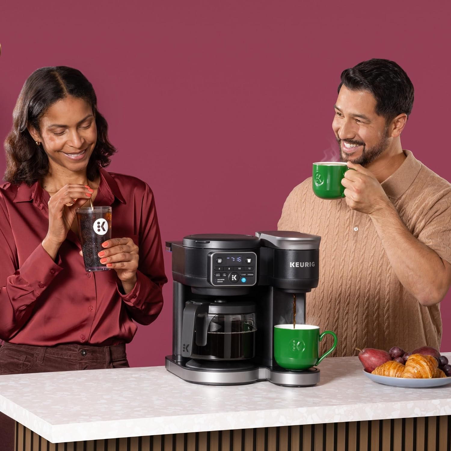 Keurig K-Duo Hot and Iced Single Serve and Carafe Coffee Maker, MultiStream Technology, 72oz Reservoir (Gen 2), Multistream Tech