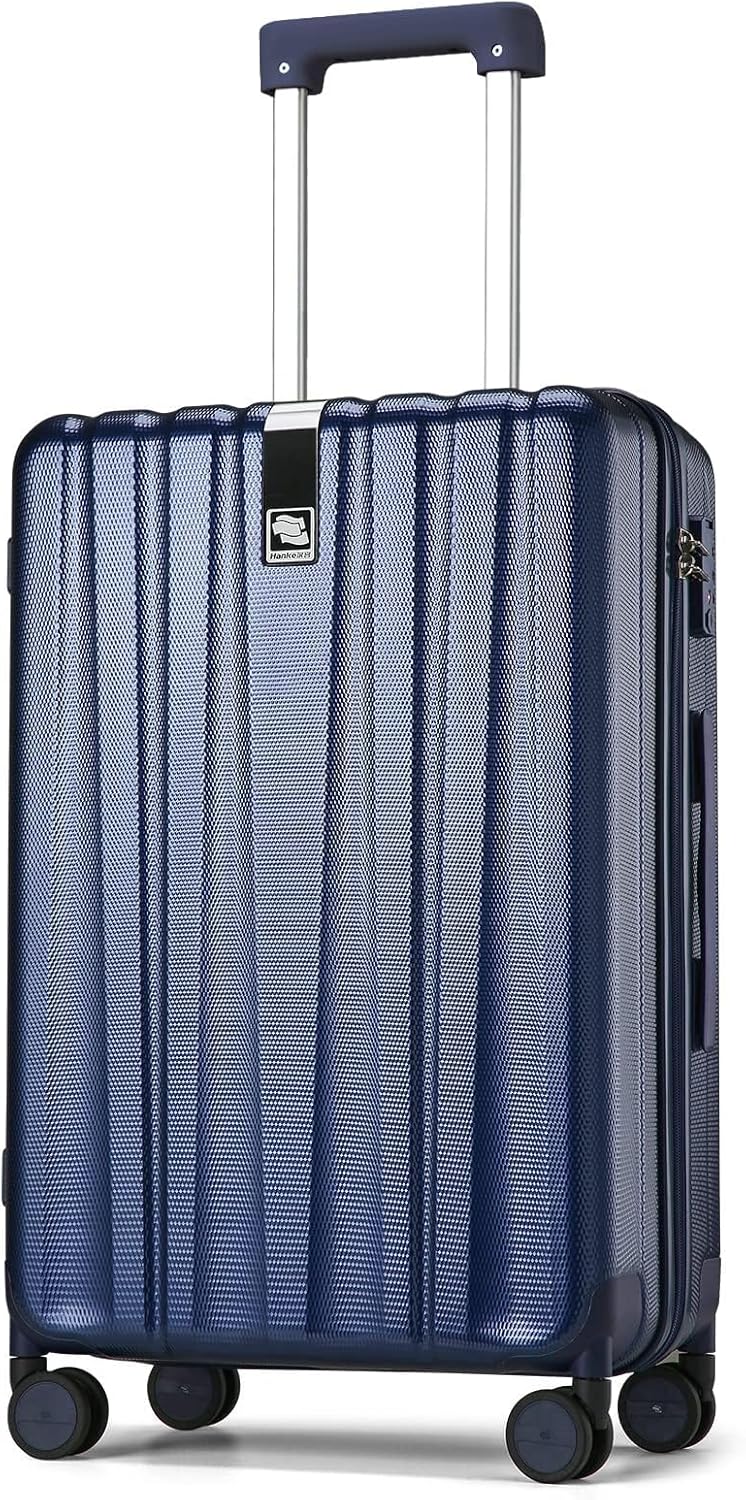 Hanke Luggage Sets 2 piece Carry On Luggage with Wheels PC Hard Shell Suitcases Lightweight Checked Travel Luggage Large Travel Suitcase Woman Men