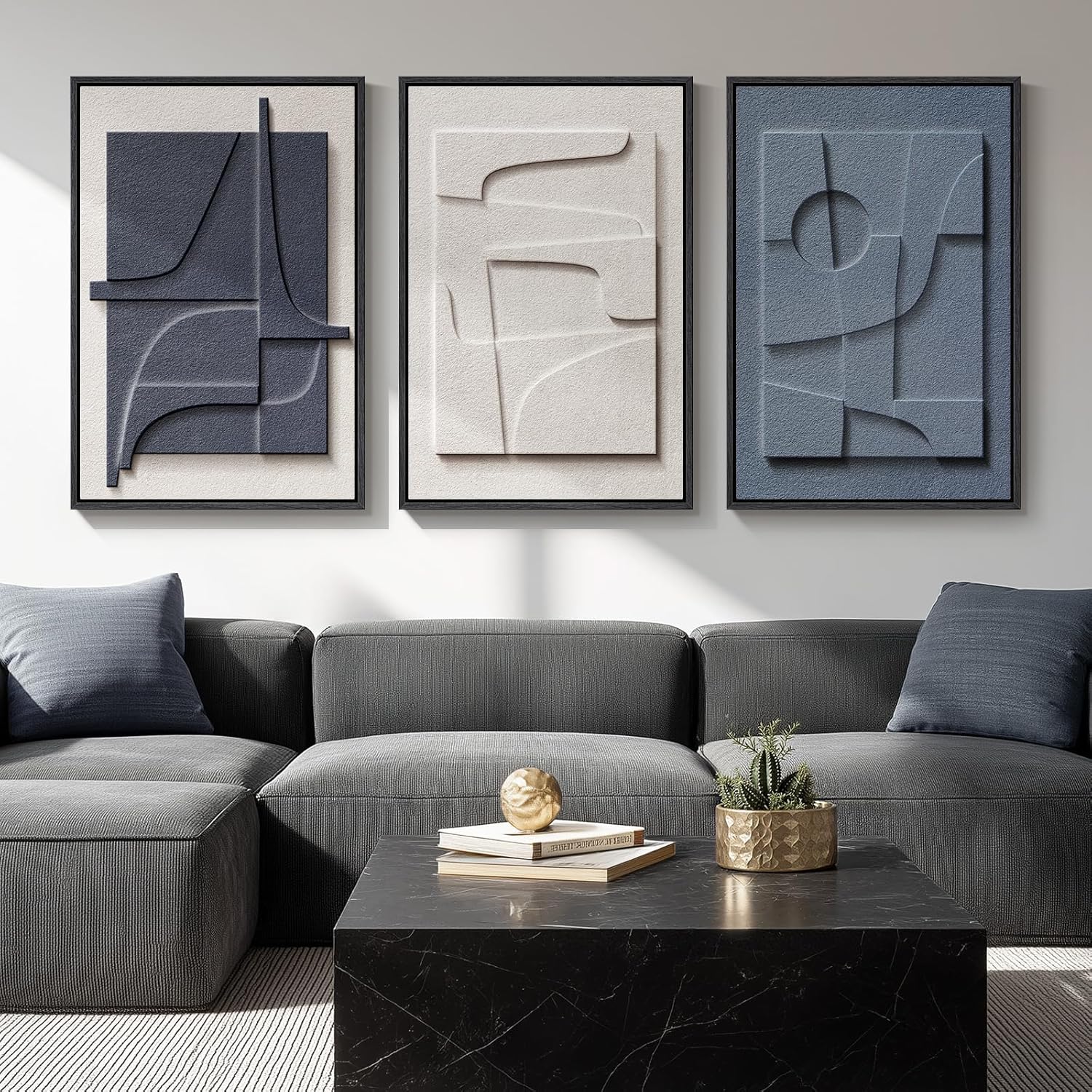 3D Wood Textured Large Neutral Abstract Wall Art, Modern Beige Brown Geometric Paintings Artwork for Walls-Minimalist Wooden Wall Art Decor for Living