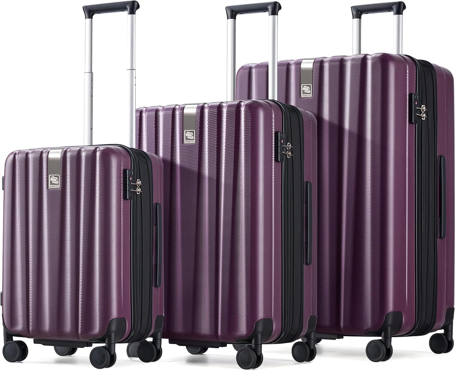 Hanke Luggage Sets 2 piece Carry On Luggage with Wheels PC Hard Shell Suitcases Lightweight Checked Travel Luggage Large Travel Suitcase Woman Men