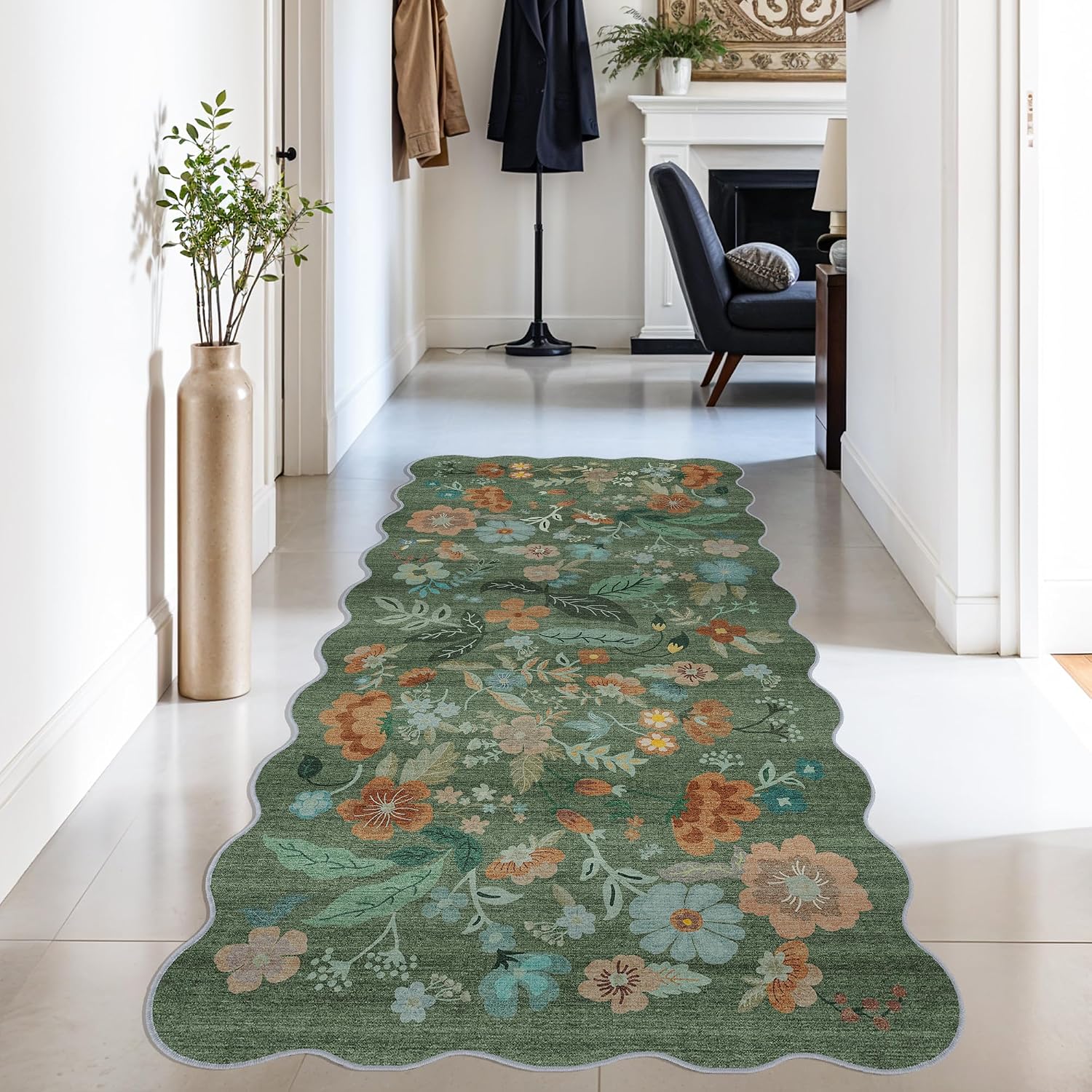 HY HAO YUN LAI Washable Large 9x12 Area Rug: Living Room Oriental Non Slip Soft Rugs Indoor Low Pile Stain Resistant Carpet for Bedroom Dining Room