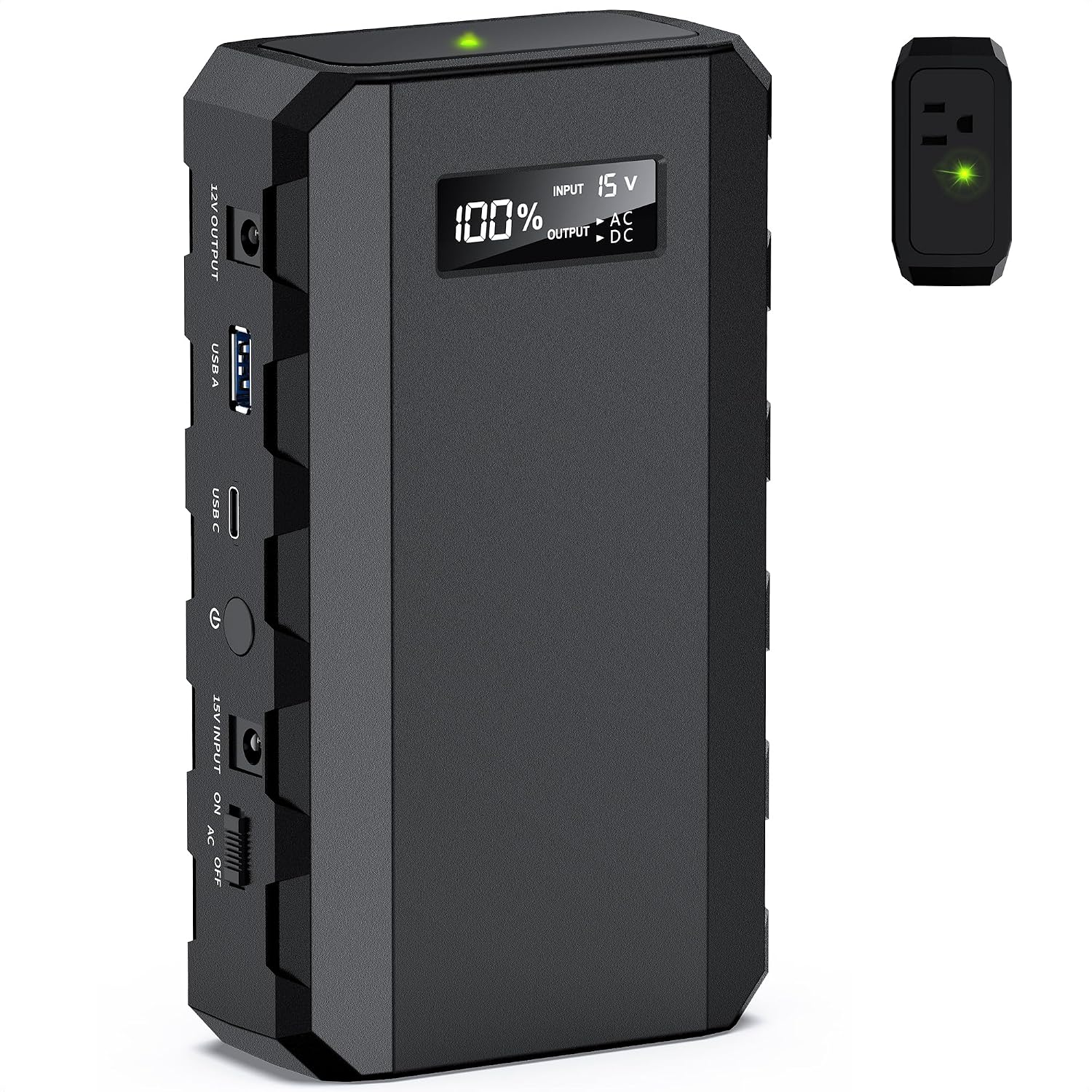 Apowking Portable Power Bank with AC Outlet, 65W Portable Laptop Charger