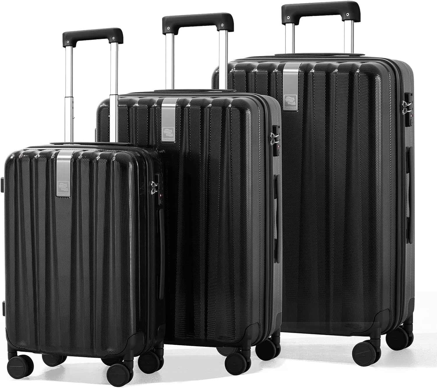 Hanke Luggage Sets 2 piece Carry On Luggage with Wheels PC Hard Shell Suitcases Lightweight Checked Travel Luggage Large Travel Suitcase Woman Men