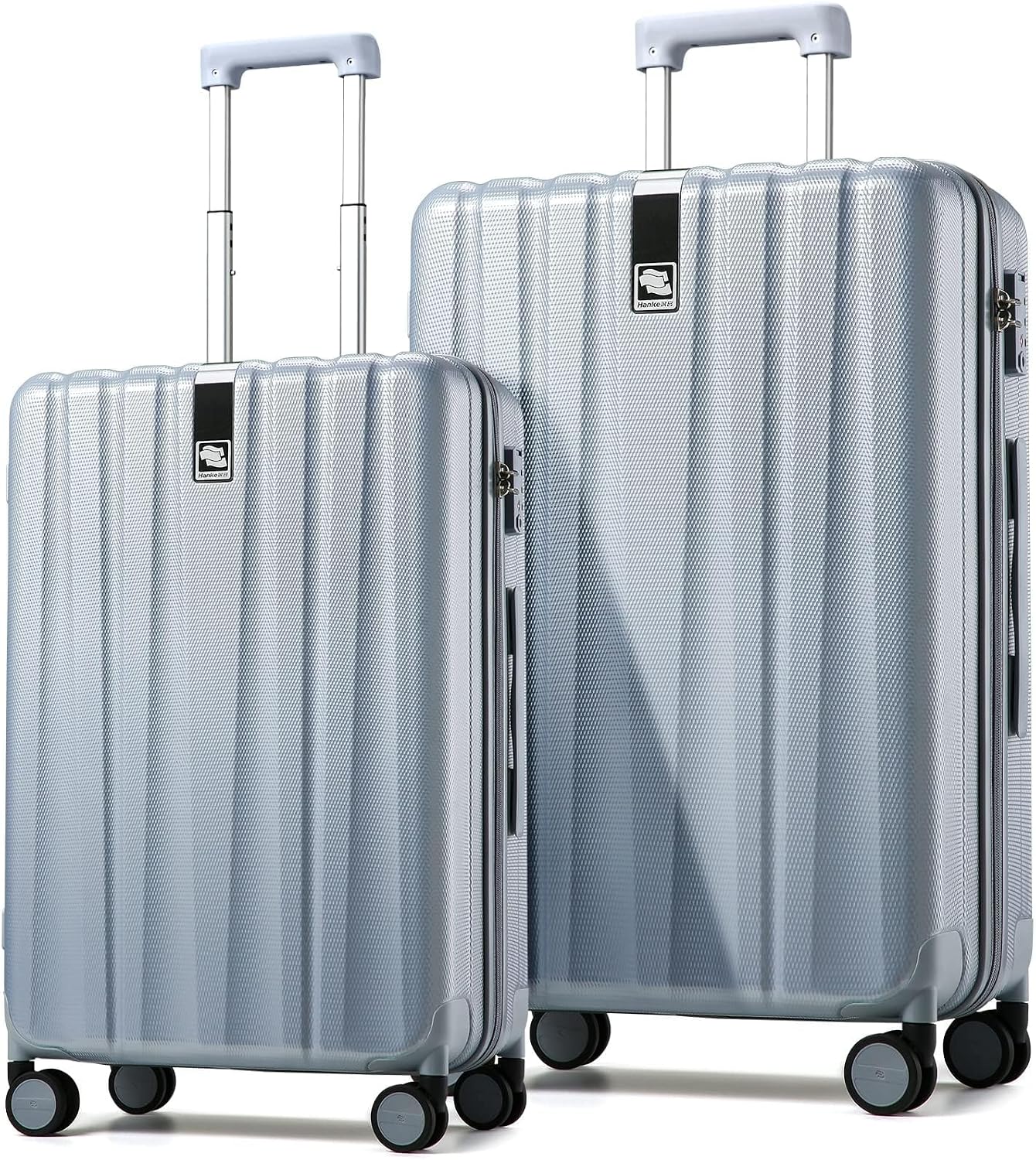 Hanke Luggage Sets 2 piece Carry On Luggage with Wheels PC Hard Shell Suitcases Lightweight Checked Travel Luggage Large Travel Suitcase Woman Men