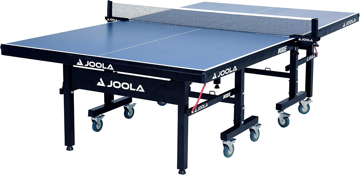 JOOLA Inside Professional MDF Indoor Ping Pong Table with Quick Clamp Table Tennis Net and Post Set - 10 Minute Easy Assembly - Tournament Quality