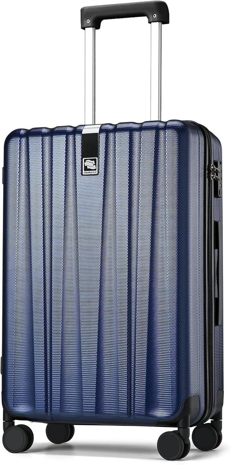 Hanke Luggage Sets 2 piece Carry On Luggage with Wheels PC Hard Shell Suitcases Lightweight Checked Travel Luggage Large Travel Suitcase Woman Men