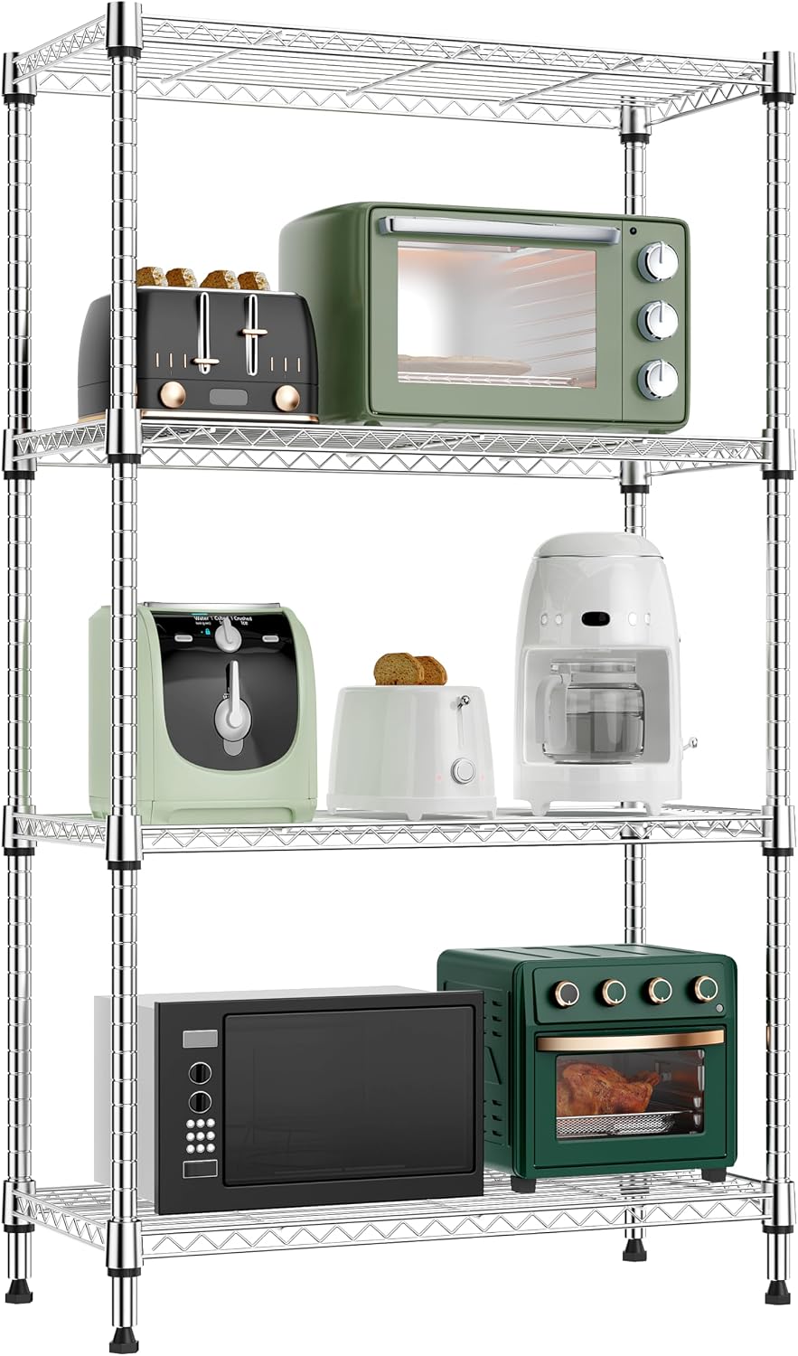 M MZG 1750 lbs Steel Storage Shelving 5-Tier Utility Shelving Unit Steel Organizer Wire Rack for Home, Kitchen, Office, Garage