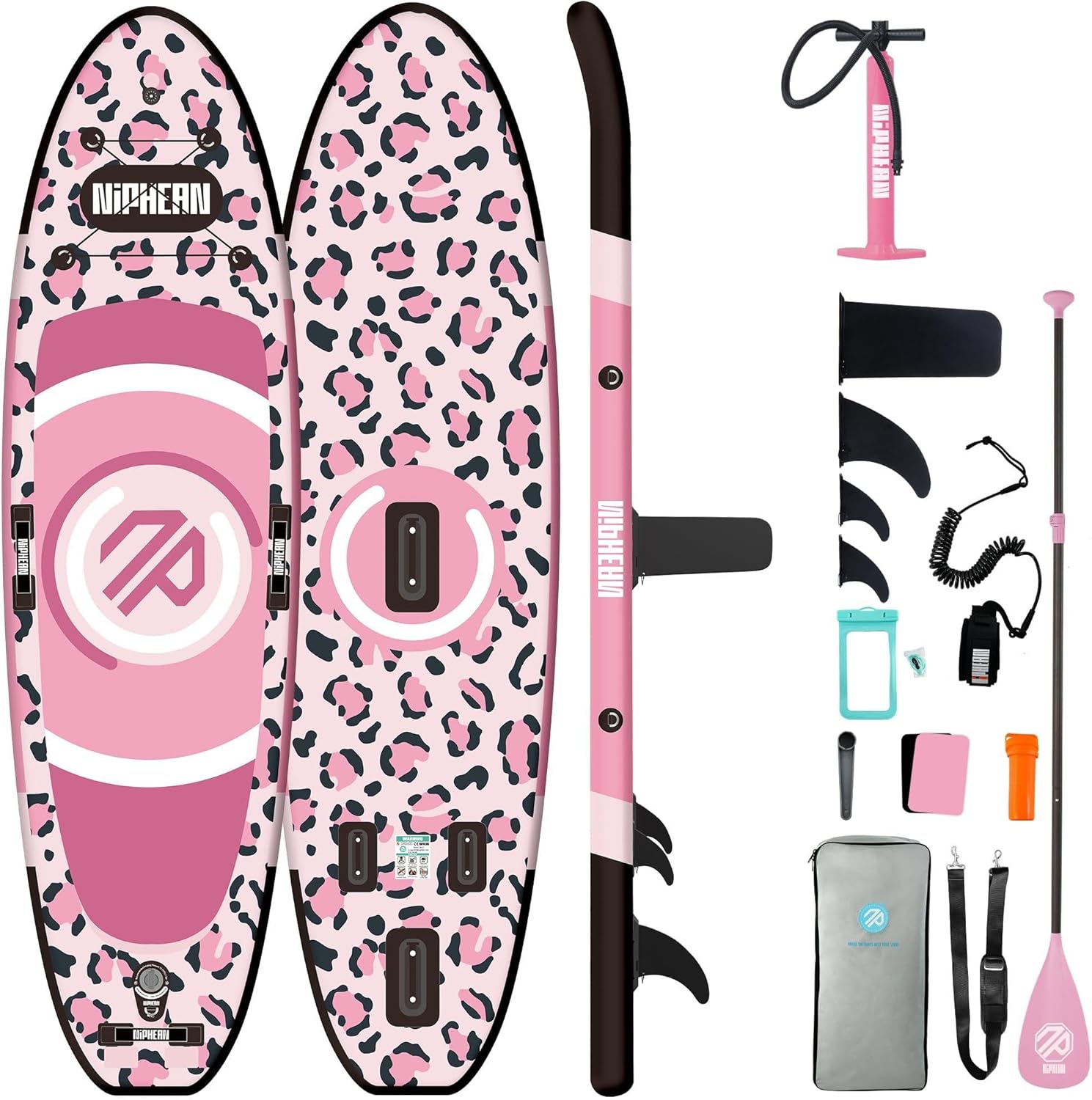 Niphean 10' Inflatable Paddle Board, Ultra-Light SUP for Beginners, Versatile Yoga Paddle Board with Durable SUP Accessories, 400lbs Capacity