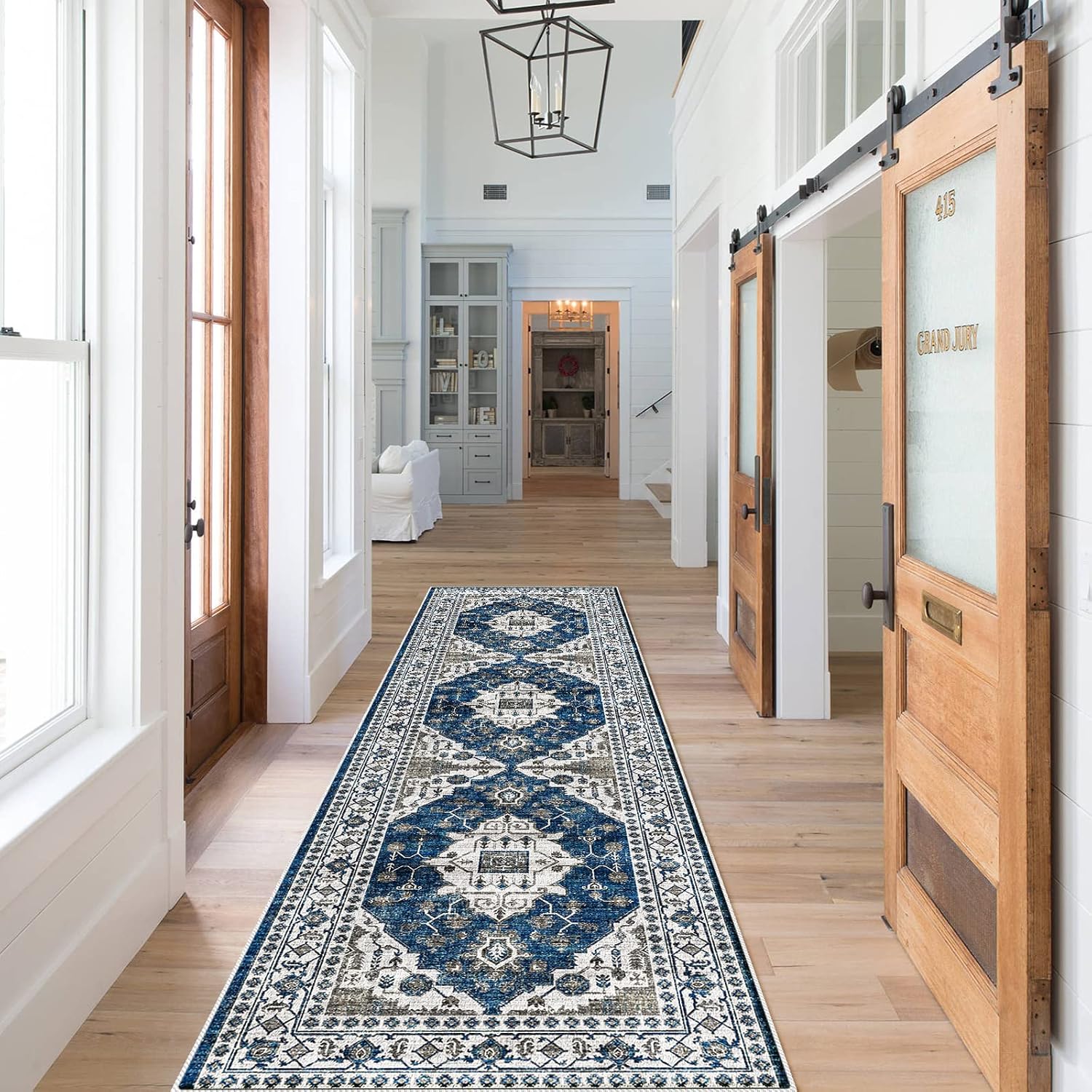 HY HAO YUN LAI Washable Large 9x12 Area Rug: Living Room Oriental Non Slip Soft Rugs Indoor Low Pile Stain Resistant Carpet for Bedroom Dining Room
