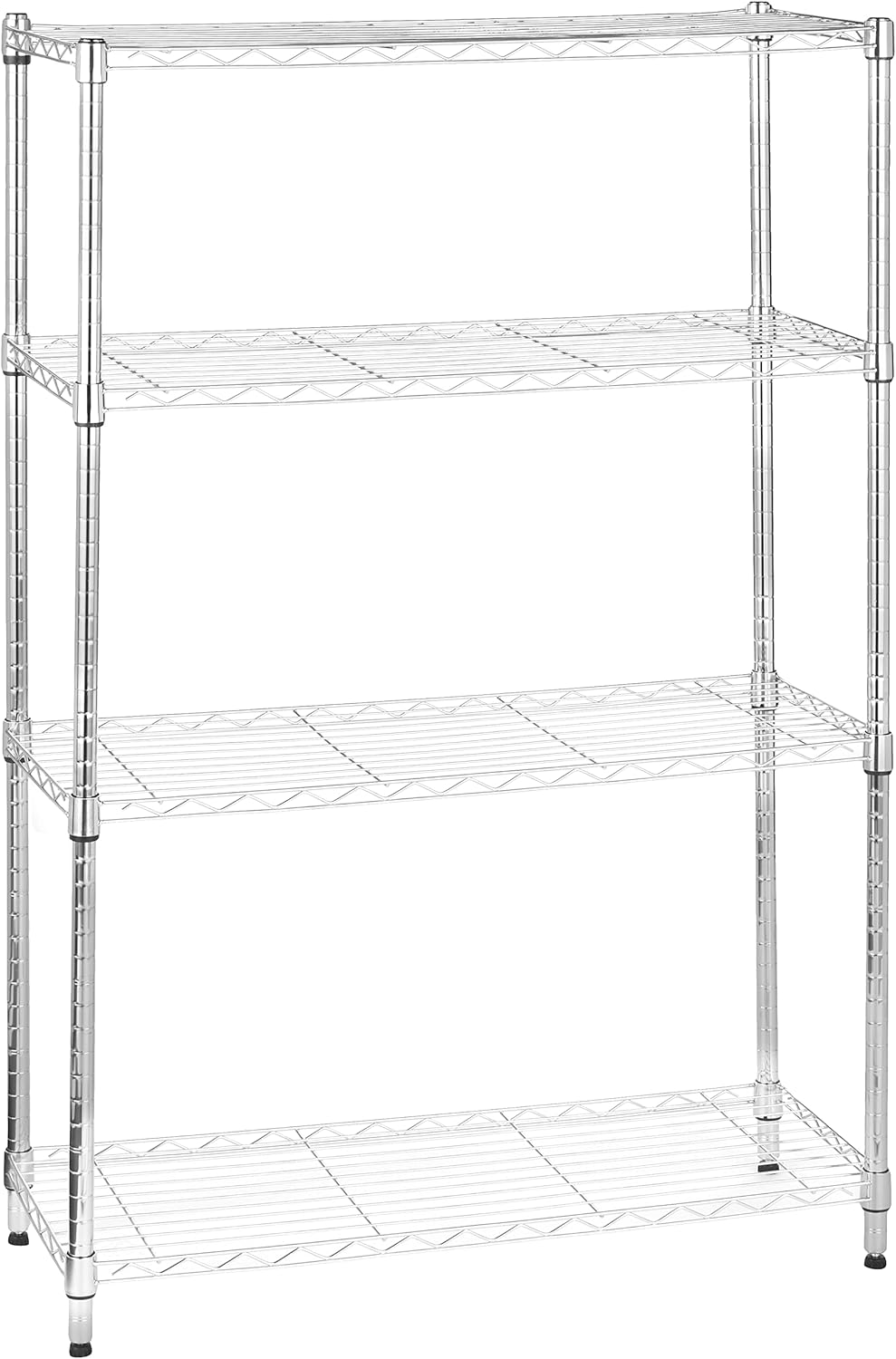 Amazon Basics 5-Shelf Adjustable, Heavy Duty Storage Shelving Unit on 4" Wheel Casters, Easy to Move Portable Wire Shelving