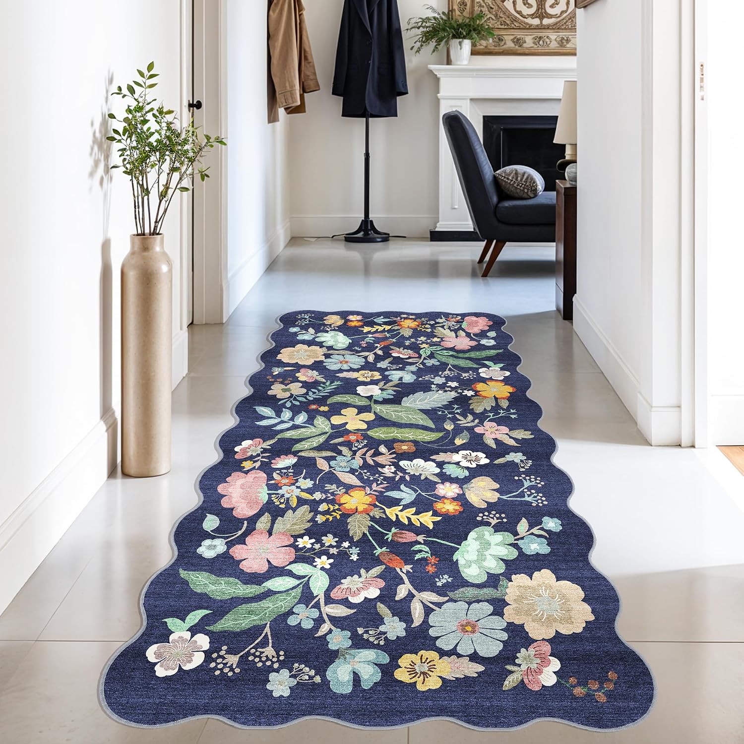 HY HAO YUN LAI Washable Large 9x12 Area Rug: Living Room Oriental Non Slip Soft Rugs Indoor Low Pile Stain Resistant Carpet for Bedroom Dining Room