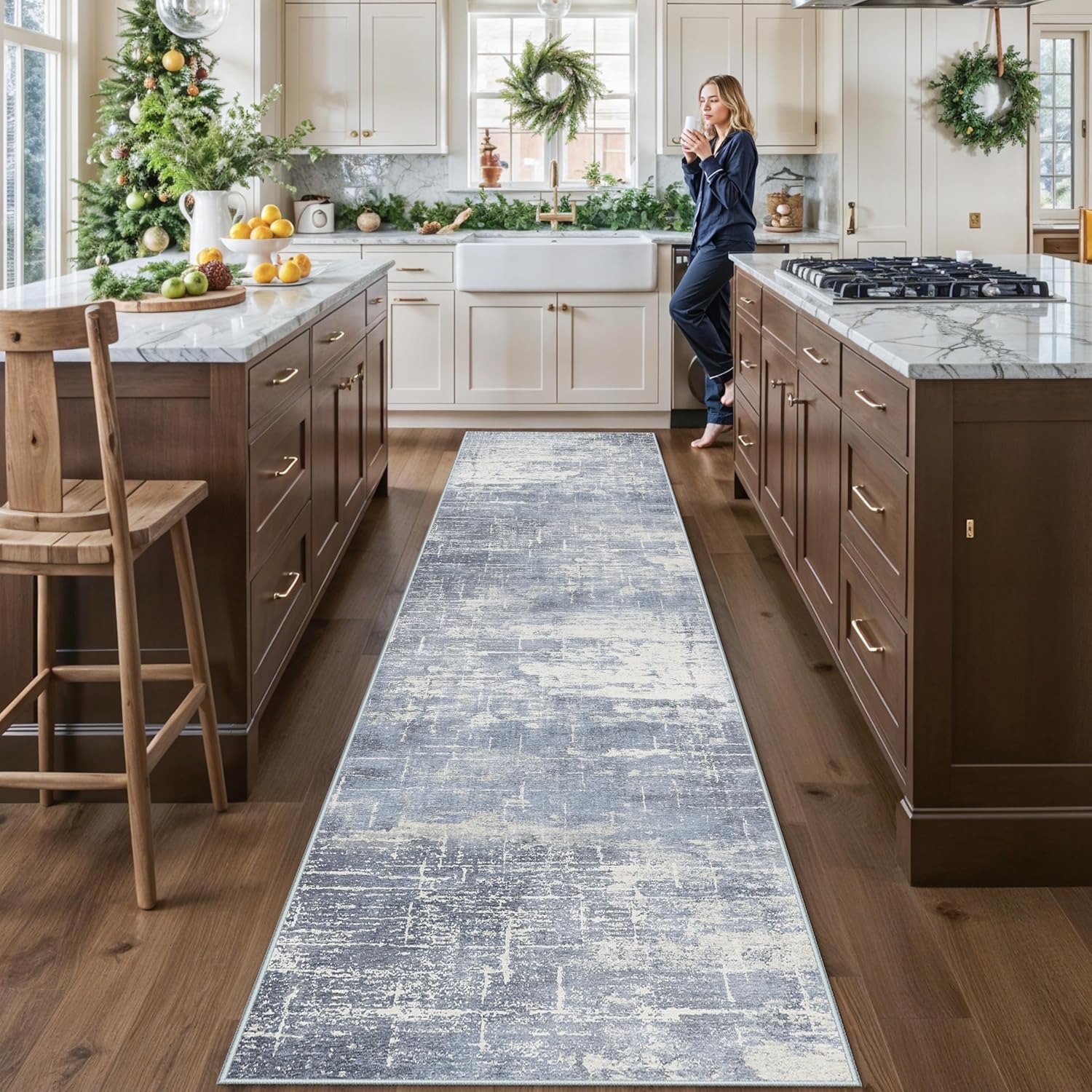 HY HAO YUN LAI Washable Large 9x12 Area Rug: Living Room Oriental Non Slip Soft Rugs Indoor Low Pile Stain Resistant Carpet for Bedroom Dining Room