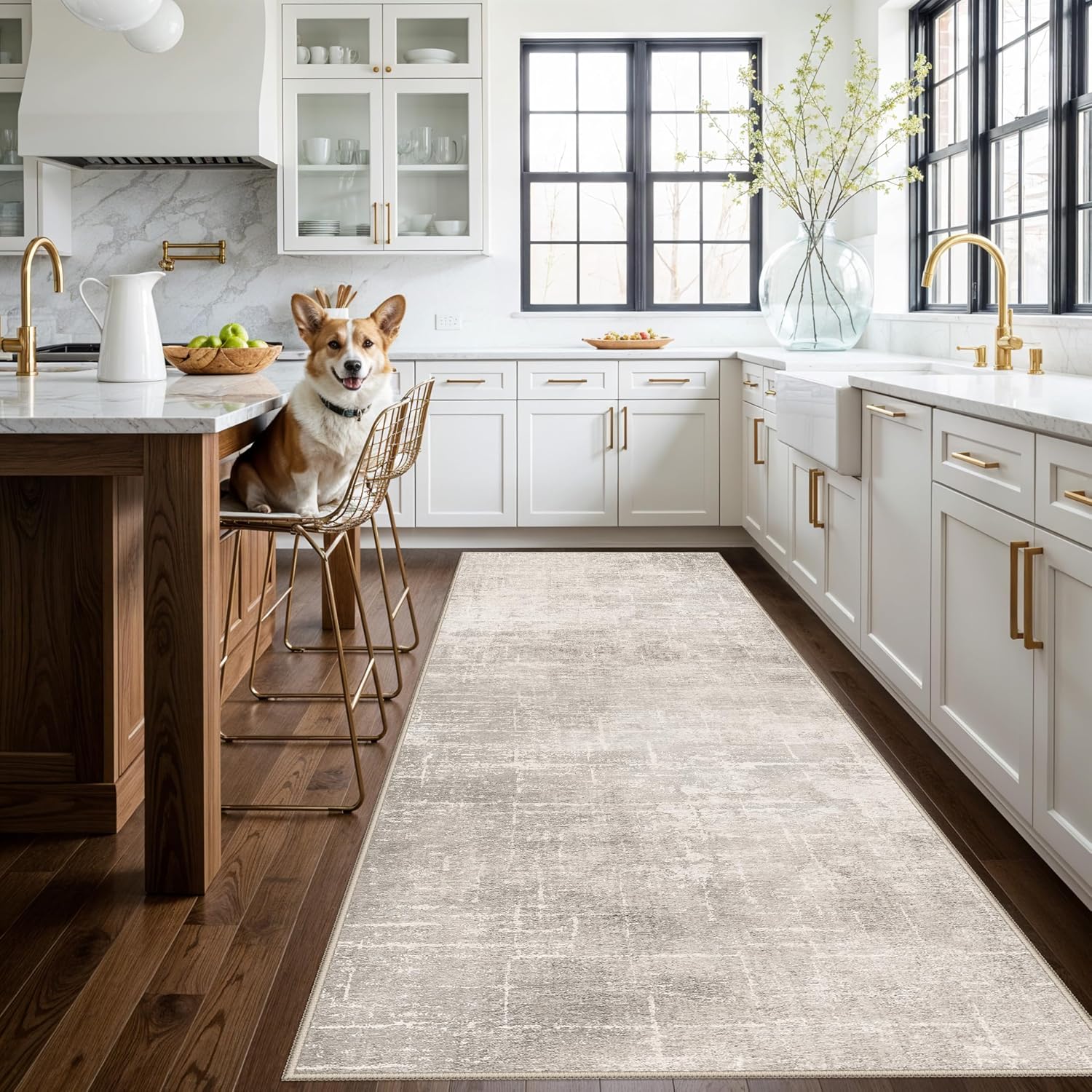 HY HAO YUN LAI Washable Large 9x12 Area Rug: Living Room Oriental Non Slip Soft Rugs Indoor Low Pile Stain Resistant Carpet for Bedroom Dining Room