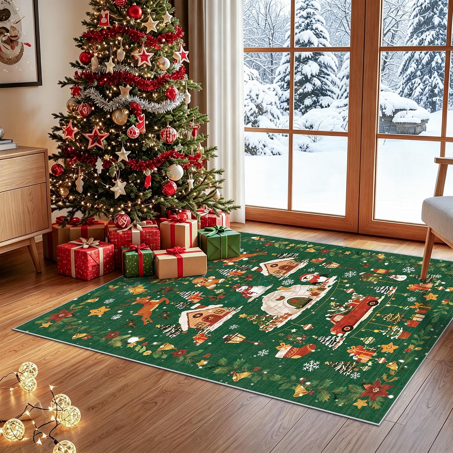 HY HAO YUN LAI Washable Large 9x12 Area Rug: Living Room Oriental Non Slip Soft Rugs Indoor Low Pile Stain Resistant Carpet for Bedroom Dining Room