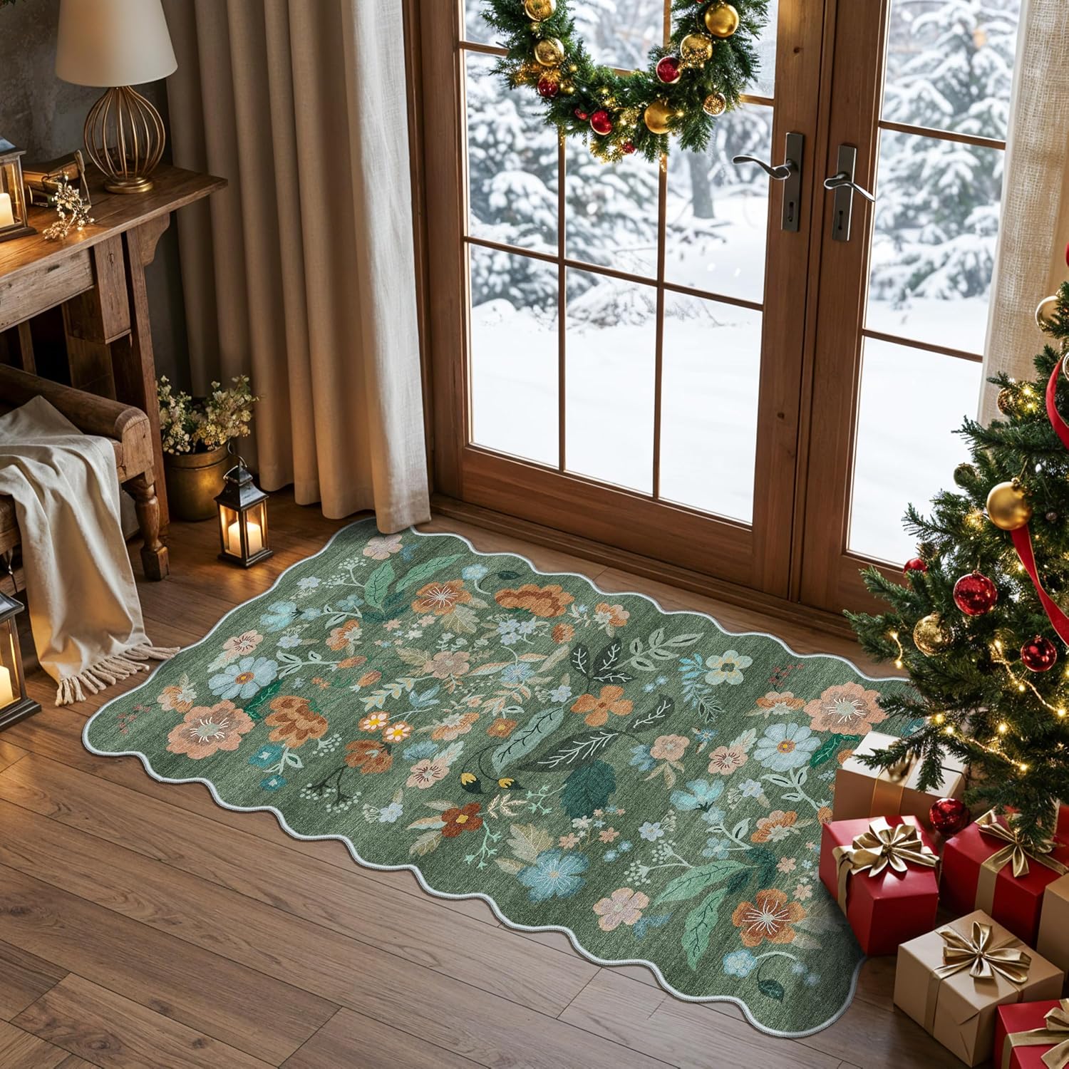 HY HAO YUN LAI Washable Large 9x12 Area Rug: Living Room Oriental Non Slip Soft Rugs Indoor Low Pile Stain Resistant Carpet for Bedroom Dining Room
