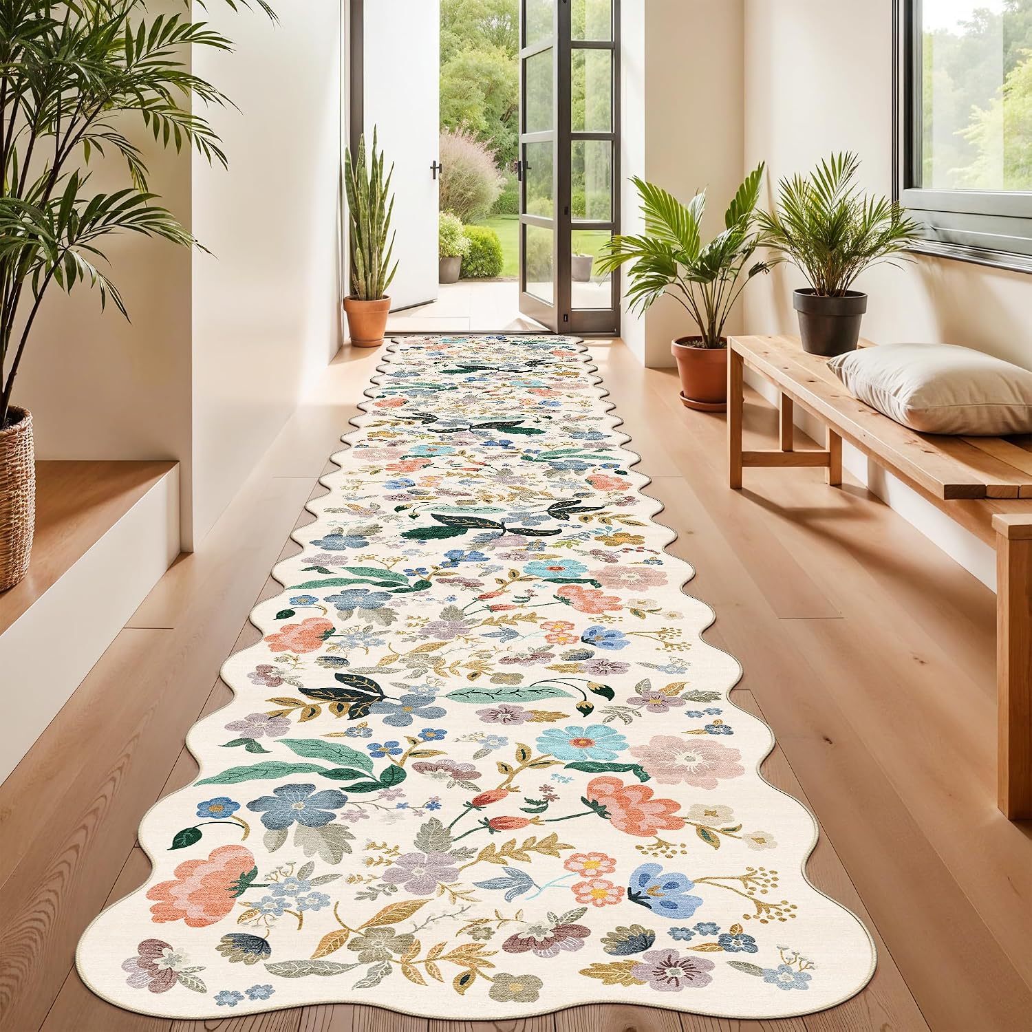 HY HAO YUN LAI Washable Large 9x12 Area Rug: Living Room Oriental Non Slip Soft Rugs Indoor Low Pile Stain Resistant Carpet for Bedroom Dining Room