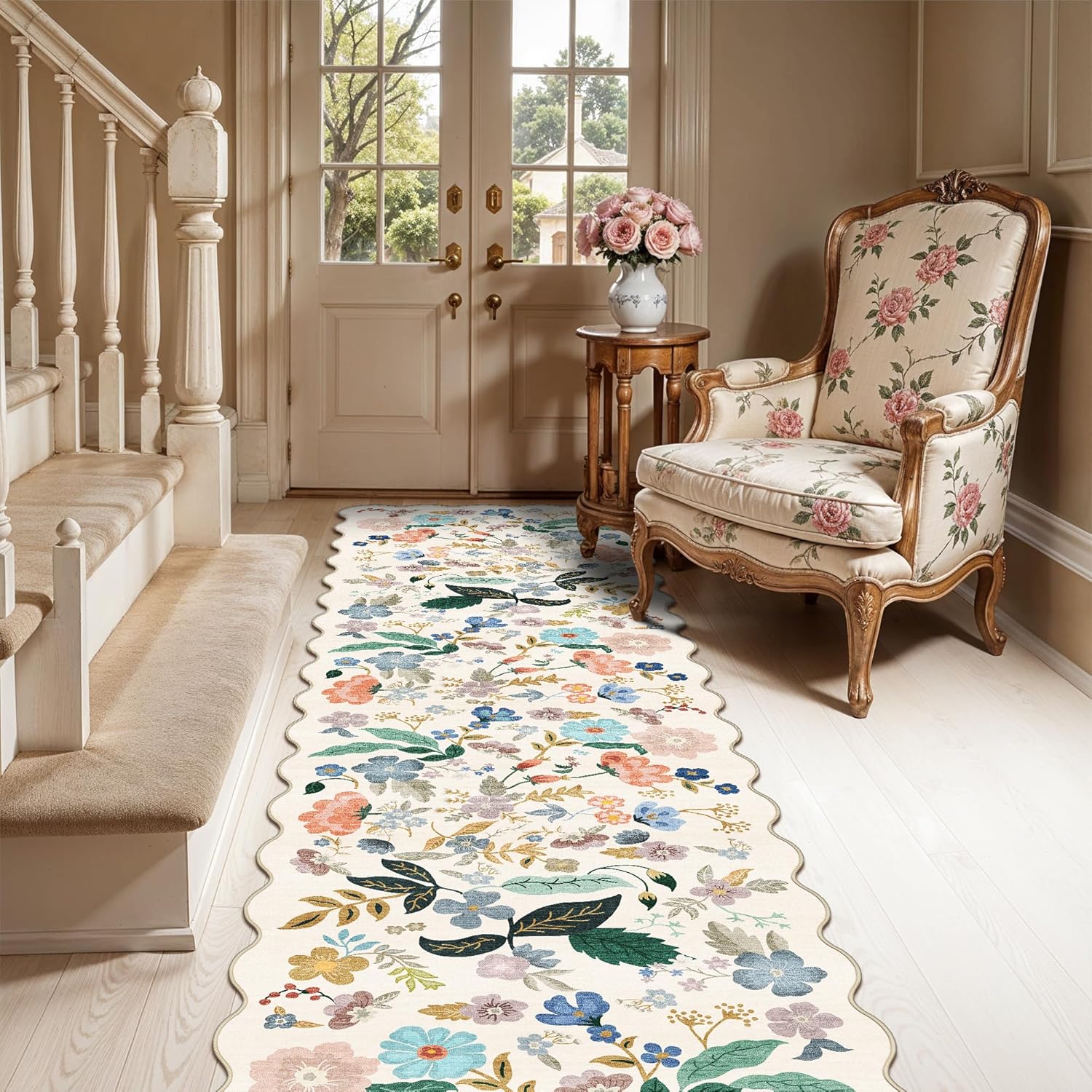 HY HAO YUN LAI Washable Large 9x12 Area Rug: Living Room Oriental Non Slip Soft Rugs Indoor Low Pile Stain Resistant Carpet for Bedroom Dining Room