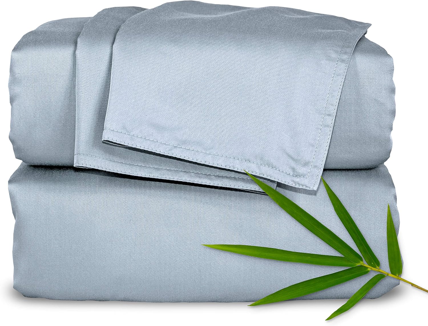 Pure Bamboo King Sheets, Genuine 100% Organic Viscose Derived from Bamboo Bed Sheet Set, Luxuriously Soft and Cooling, Double Stitching