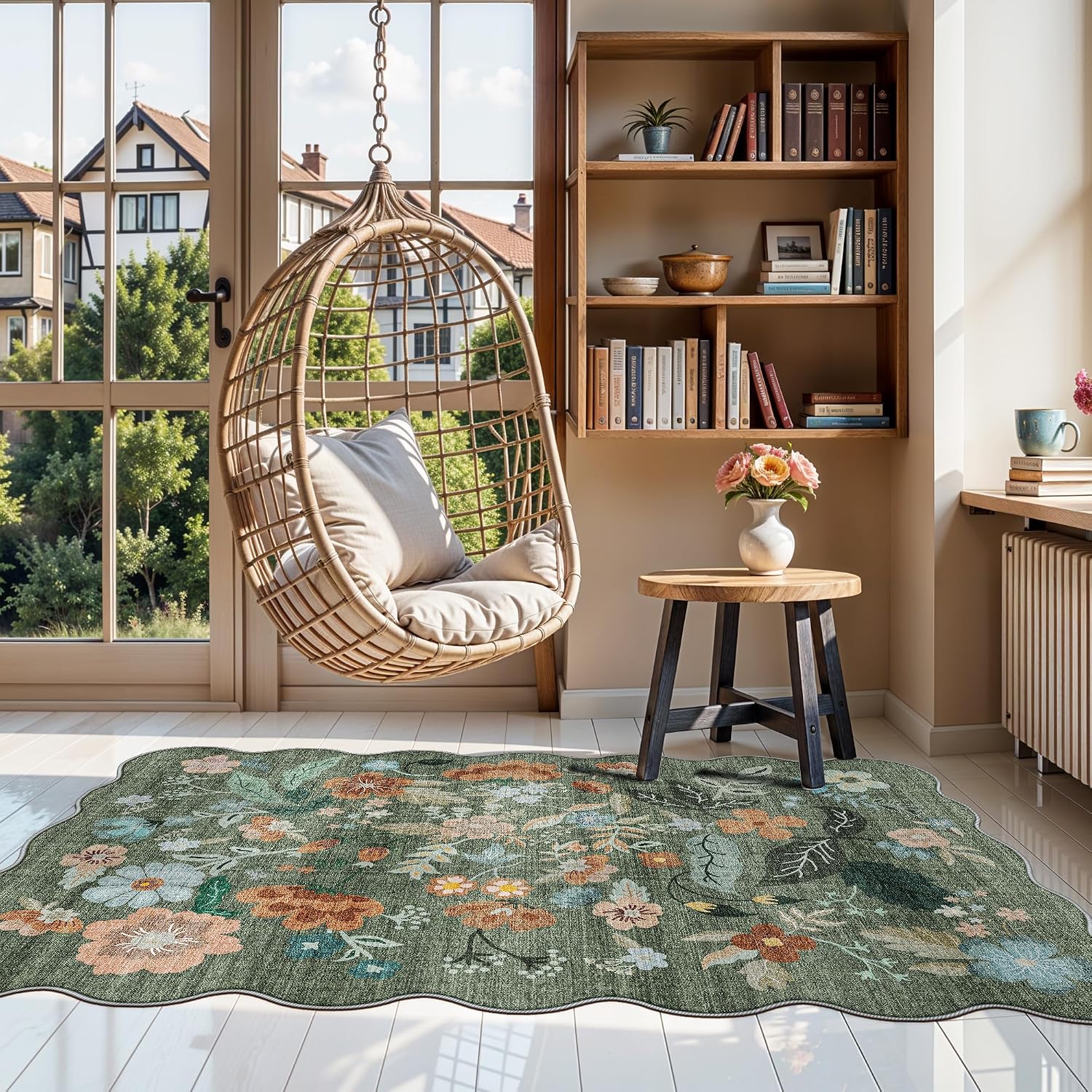 HY HAO YUN LAI Washable Large 9x12 Area Rug: Living Room Oriental Non Slip Soft Rugs Indoor Low Pile Stain Resistant Carpet for Bedroom Dining Room