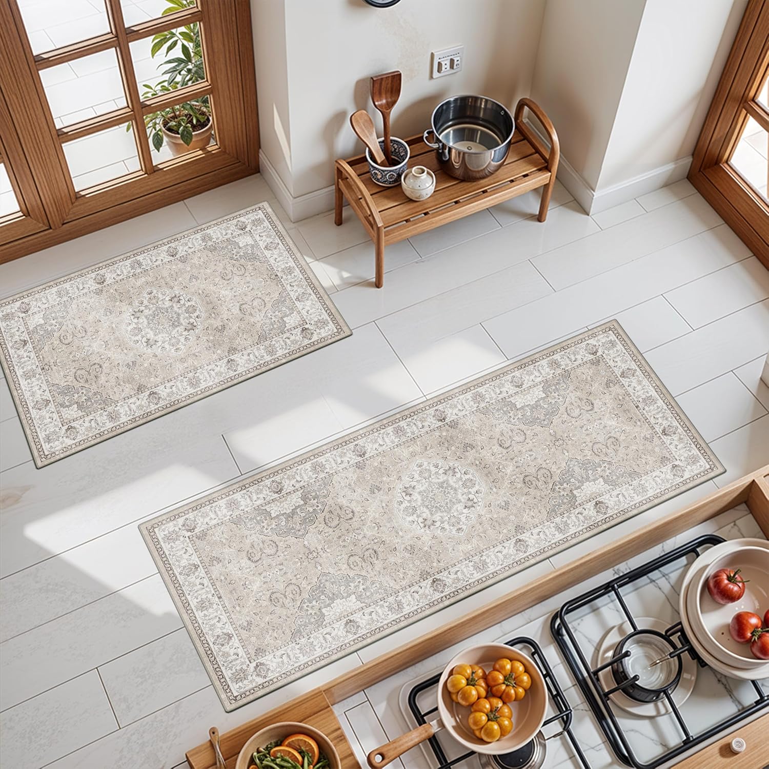 HY HAO YUN LAI Washable Large 9x12 Area Rug: Living Room Oriental Non Slip Soft Rugs Indoor Low Pile Stain Resistant Carpet for Bedroom Dining Room