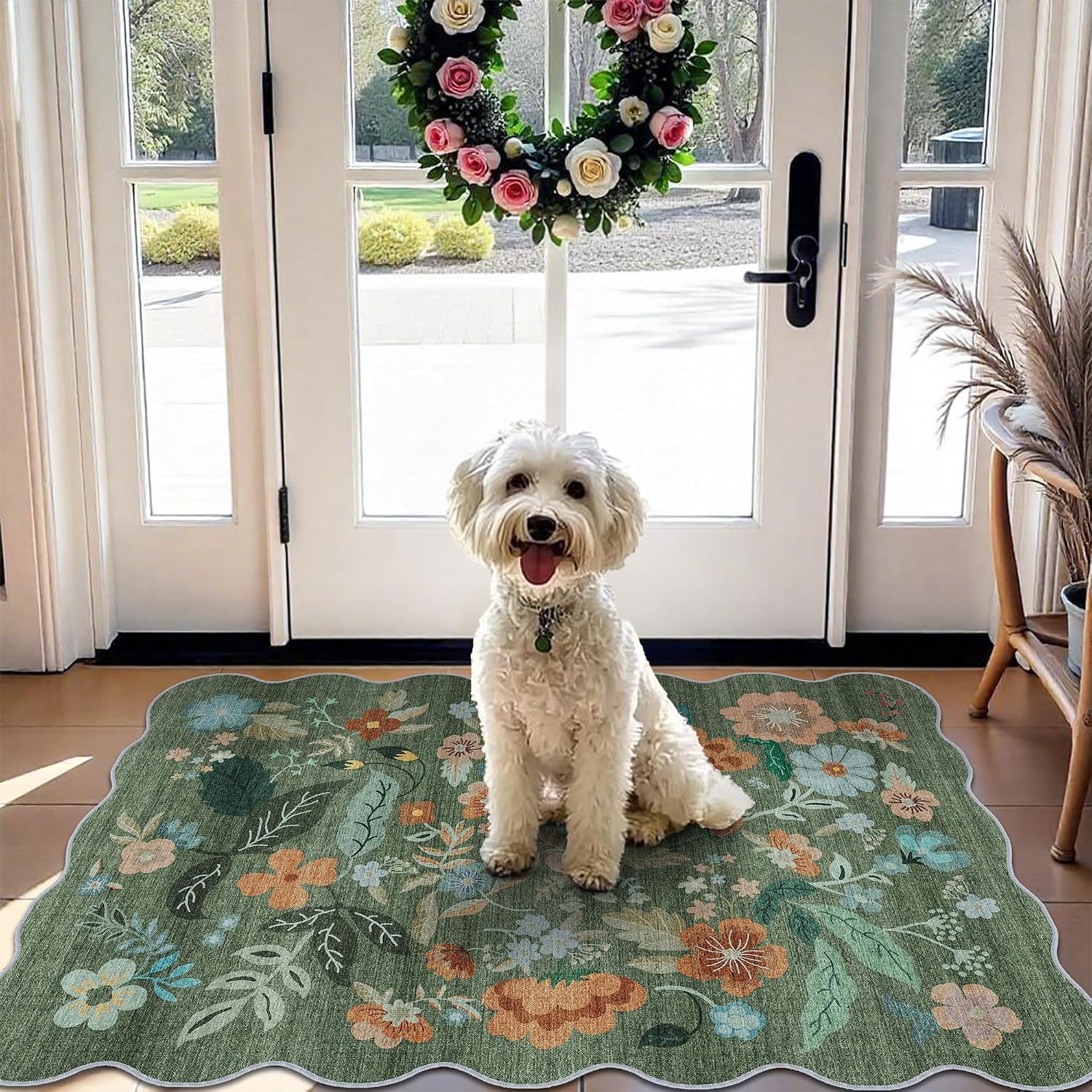 HY HAO YUN LAI Washable Large 9x12 Area Rug: Living Room Oriental Non Slip Soft Rugs Indoor Low Pile Stain Resistant Carpet for Bedroom Dining Room
