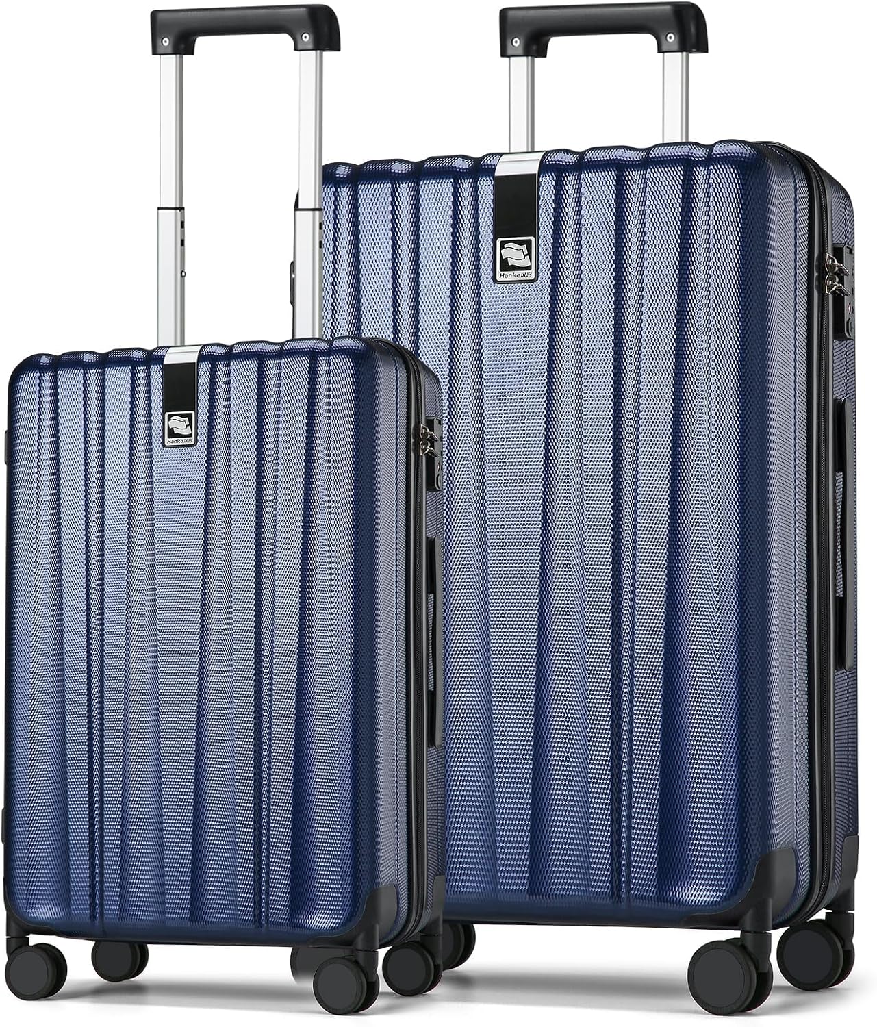 Hanke Luggage Sets 2 piece Carry On Luggage with Wheels PC Hard Shell Suitcases Lightweight Checked Travel Luggage Large Travel Suitcase Woman Men